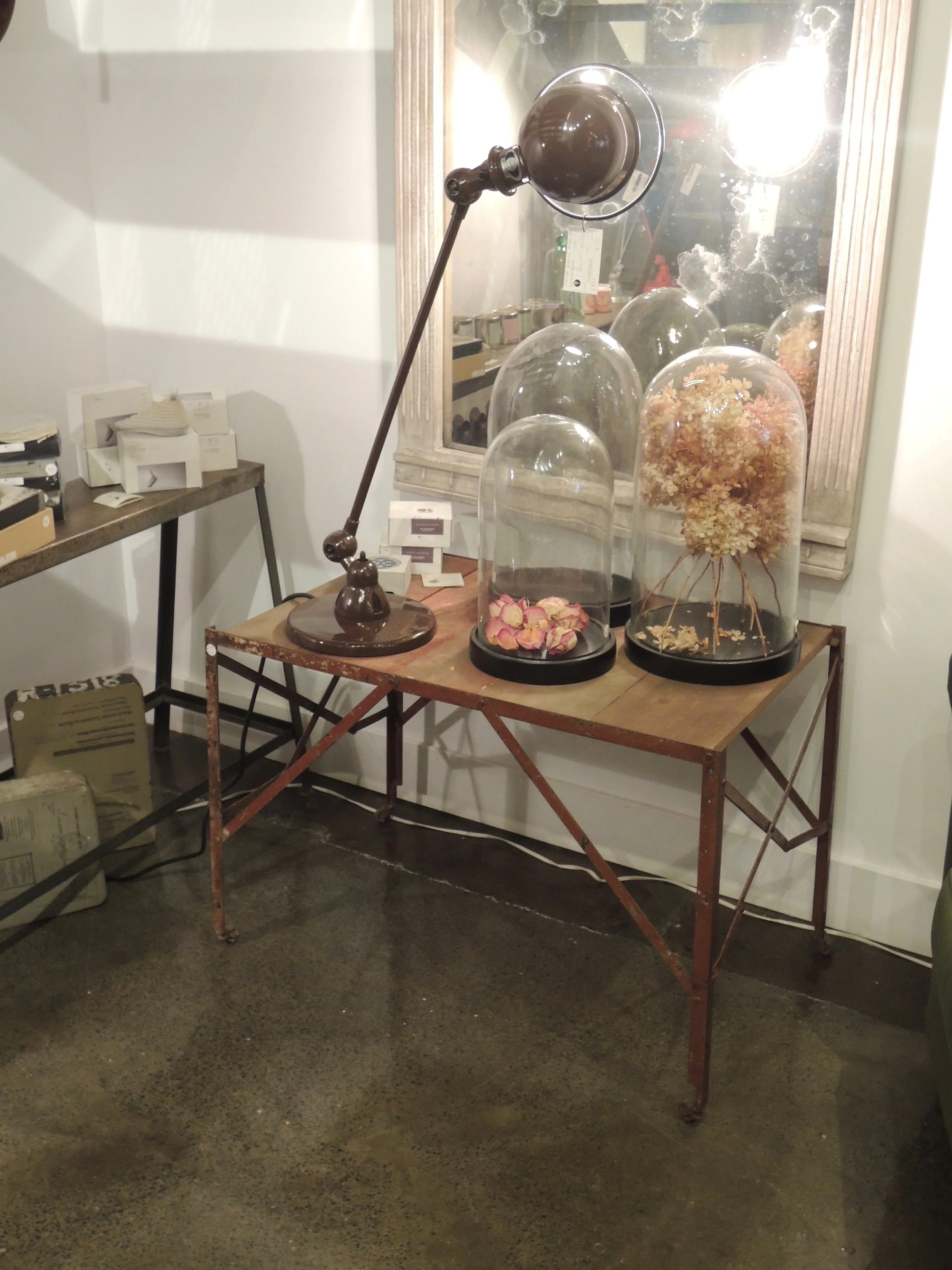 Factory Metal Wooden Coffee Table 1940 Usa 36x22x24%22H M 419.jpg