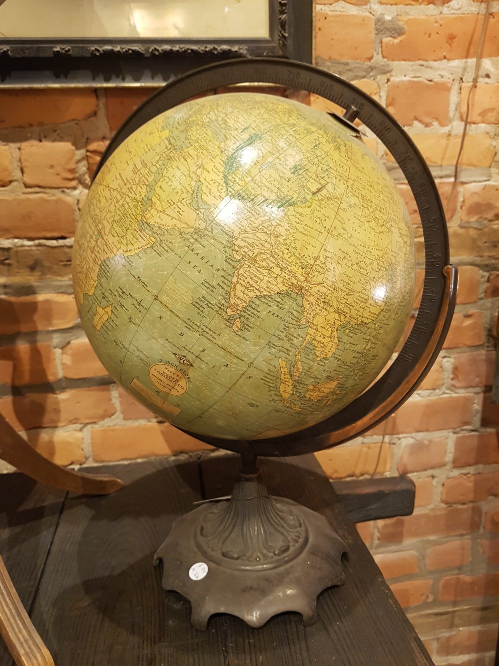 Mappemonde Armando style Vintage globe terrestre de bureau ajouré
