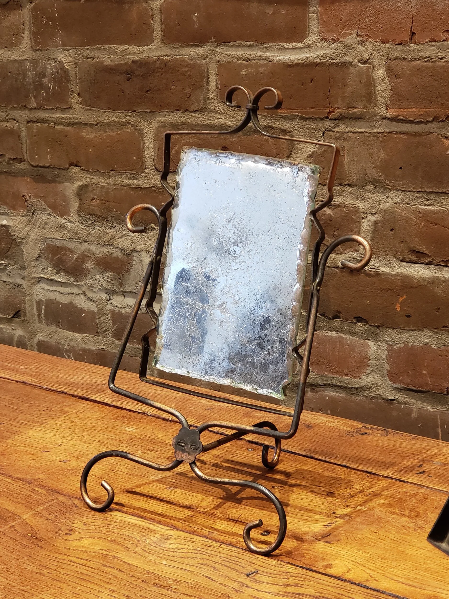 Miroir à Poser en Cuivre Oxydé Antique AC 5028