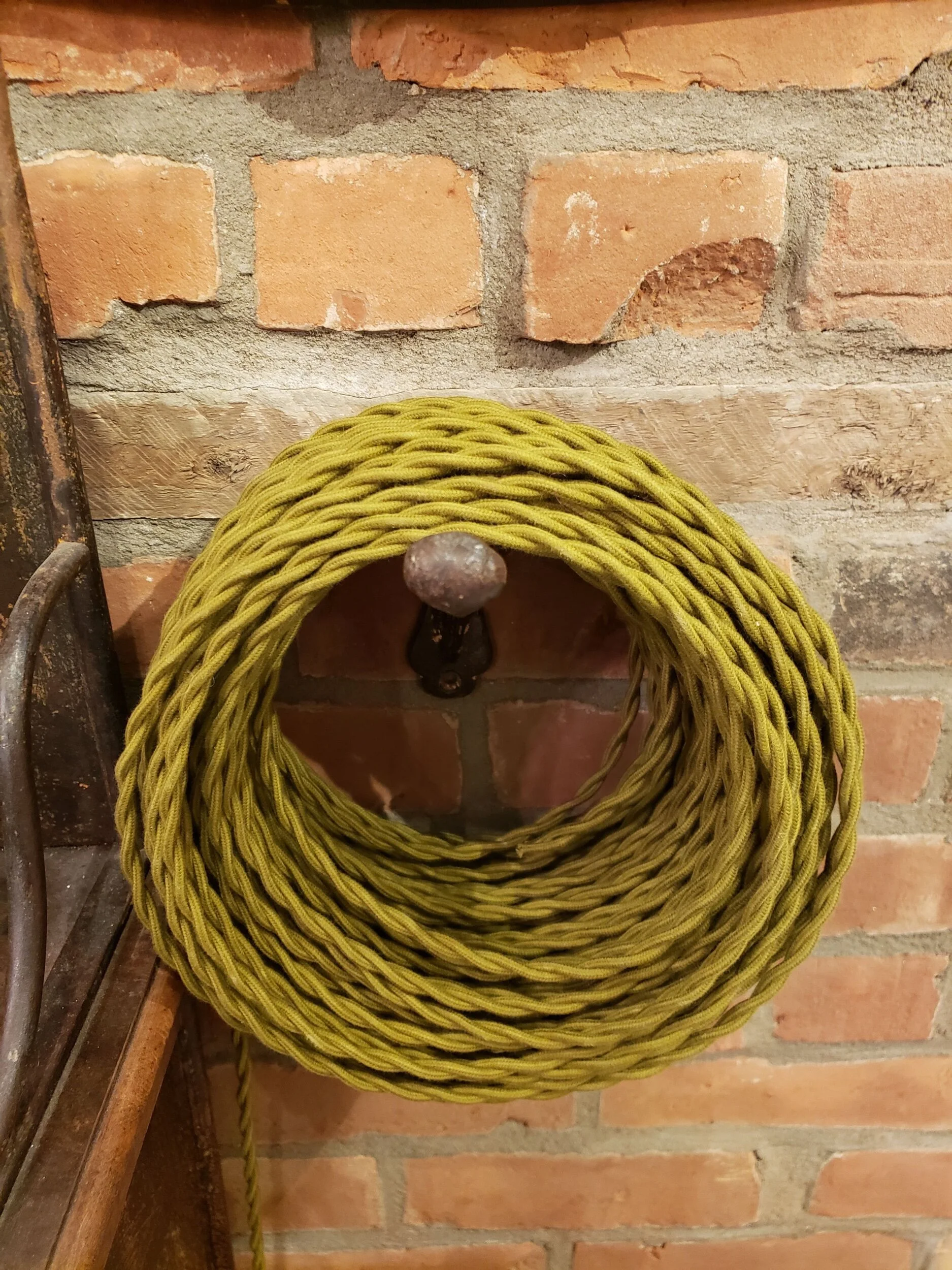 Fil Electrique Torsadé Couleur Vert Olive