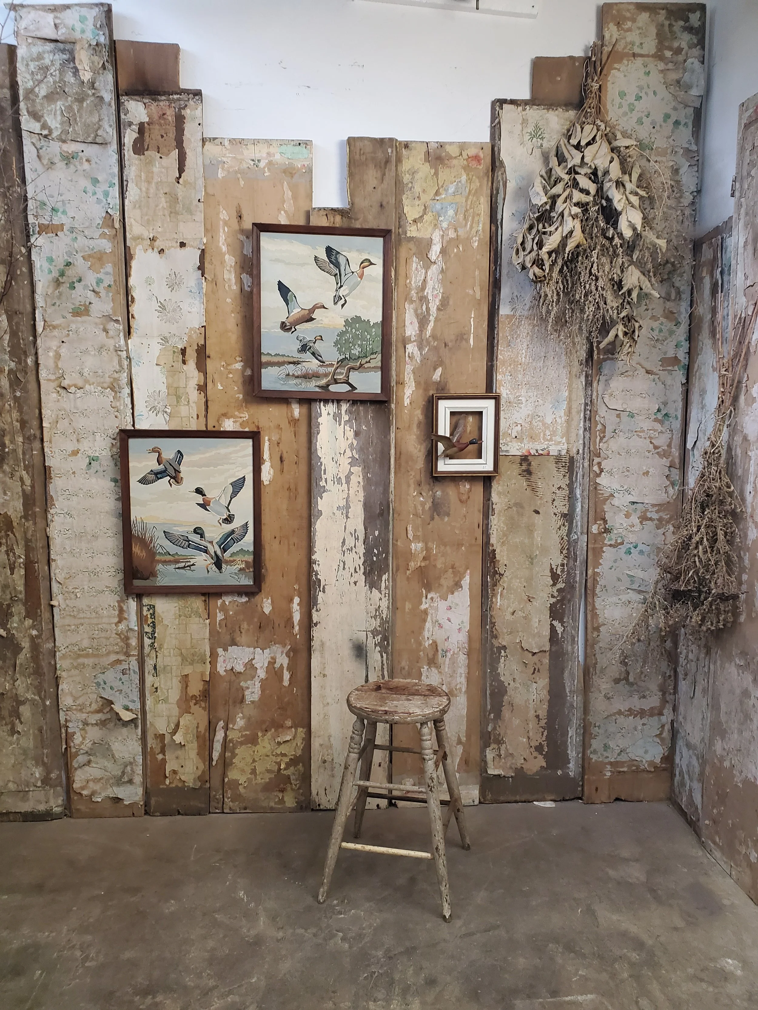 Cadre mural Vol de Canards vintage AC 6358