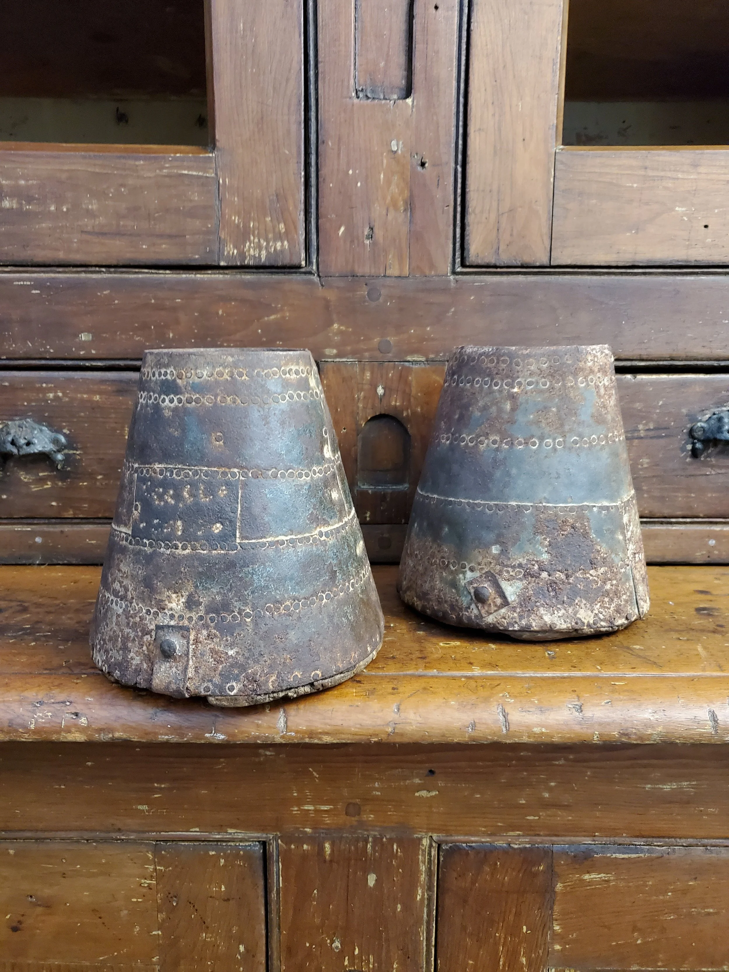 Contenant en bois & métal Makial antique AC 6067