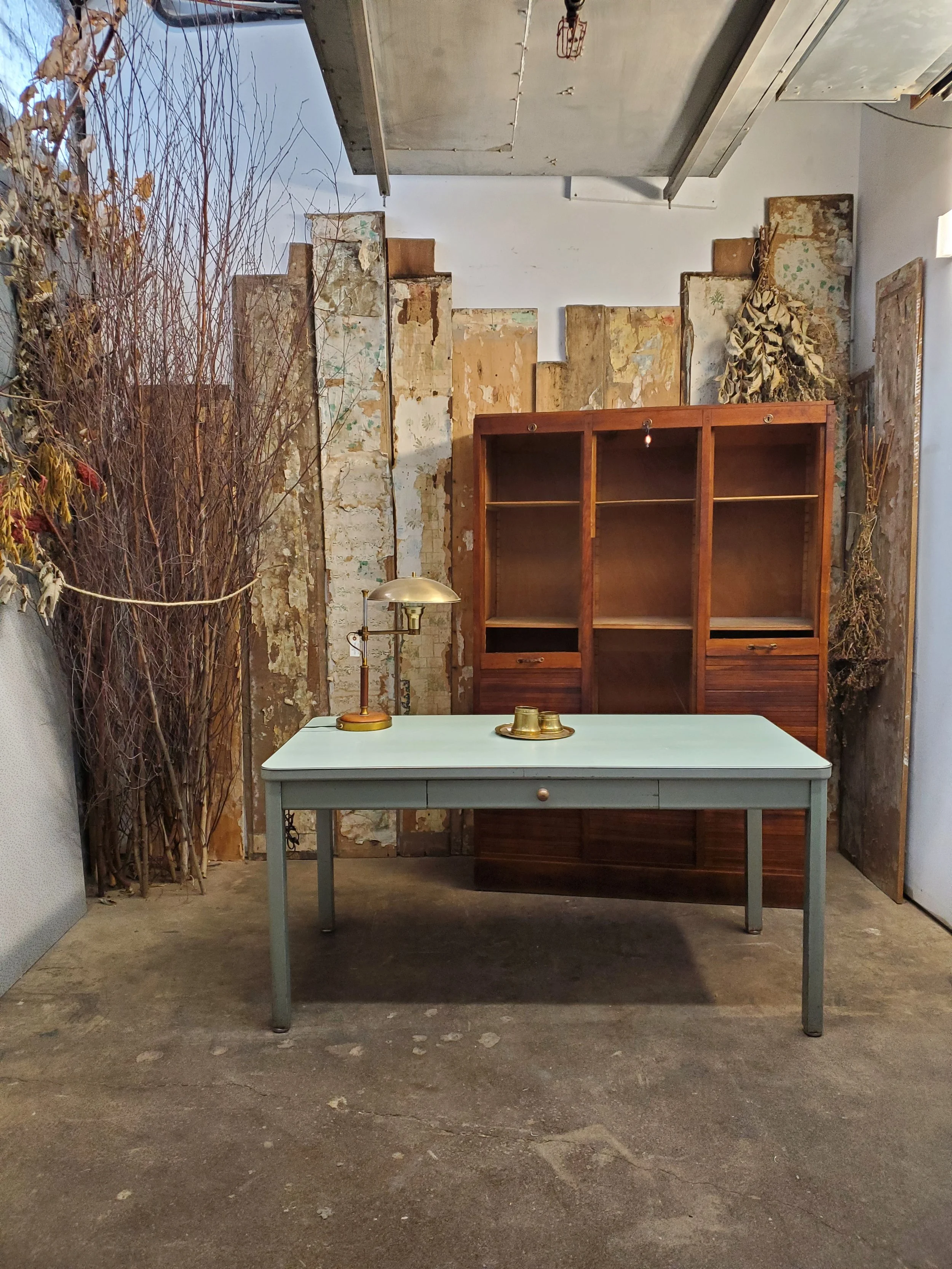 Bureau  table de travail en métal STEELCASE vintage M 1733