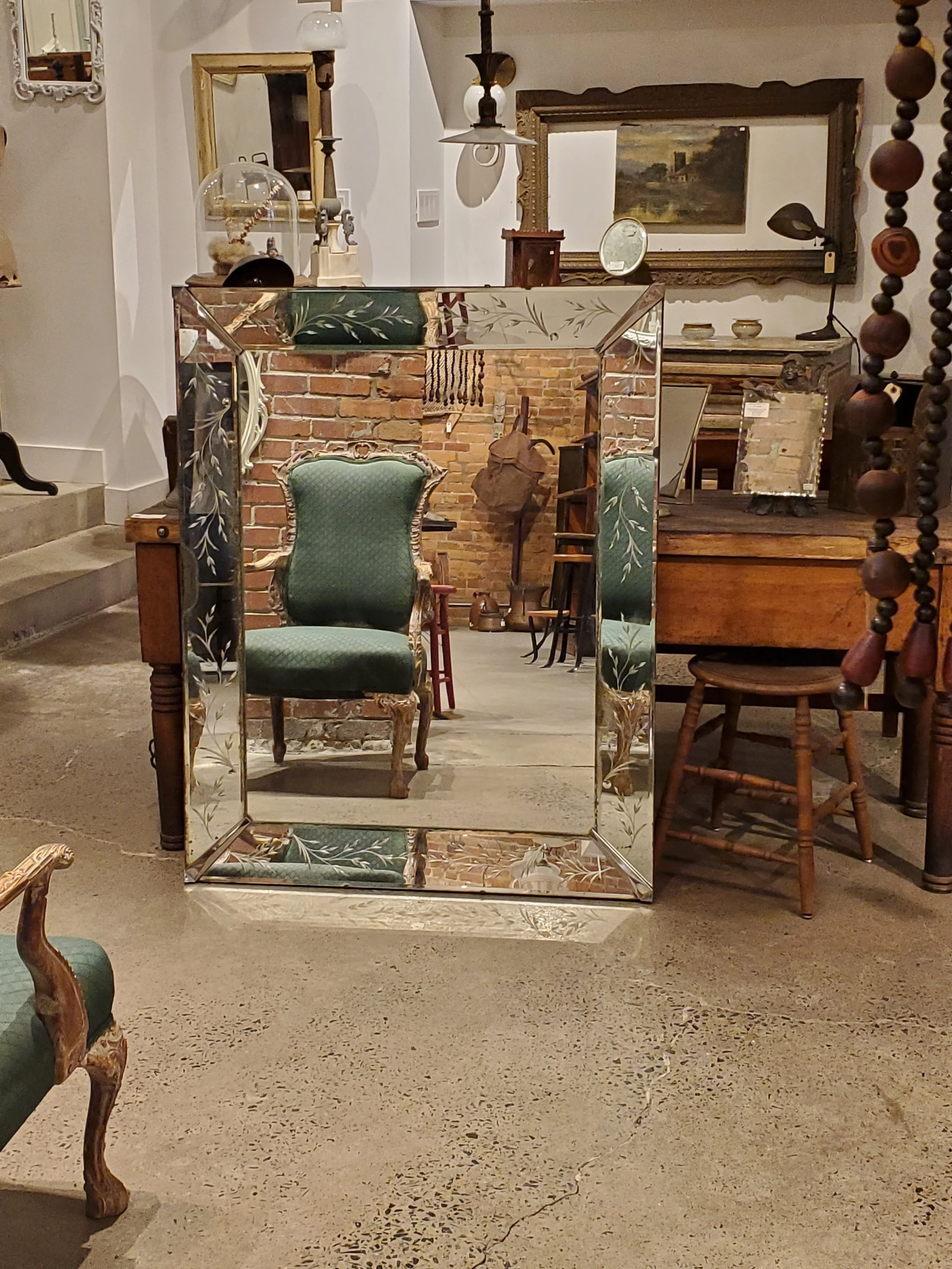 Miroir mural décoratif type vénitien vintage AC 6178