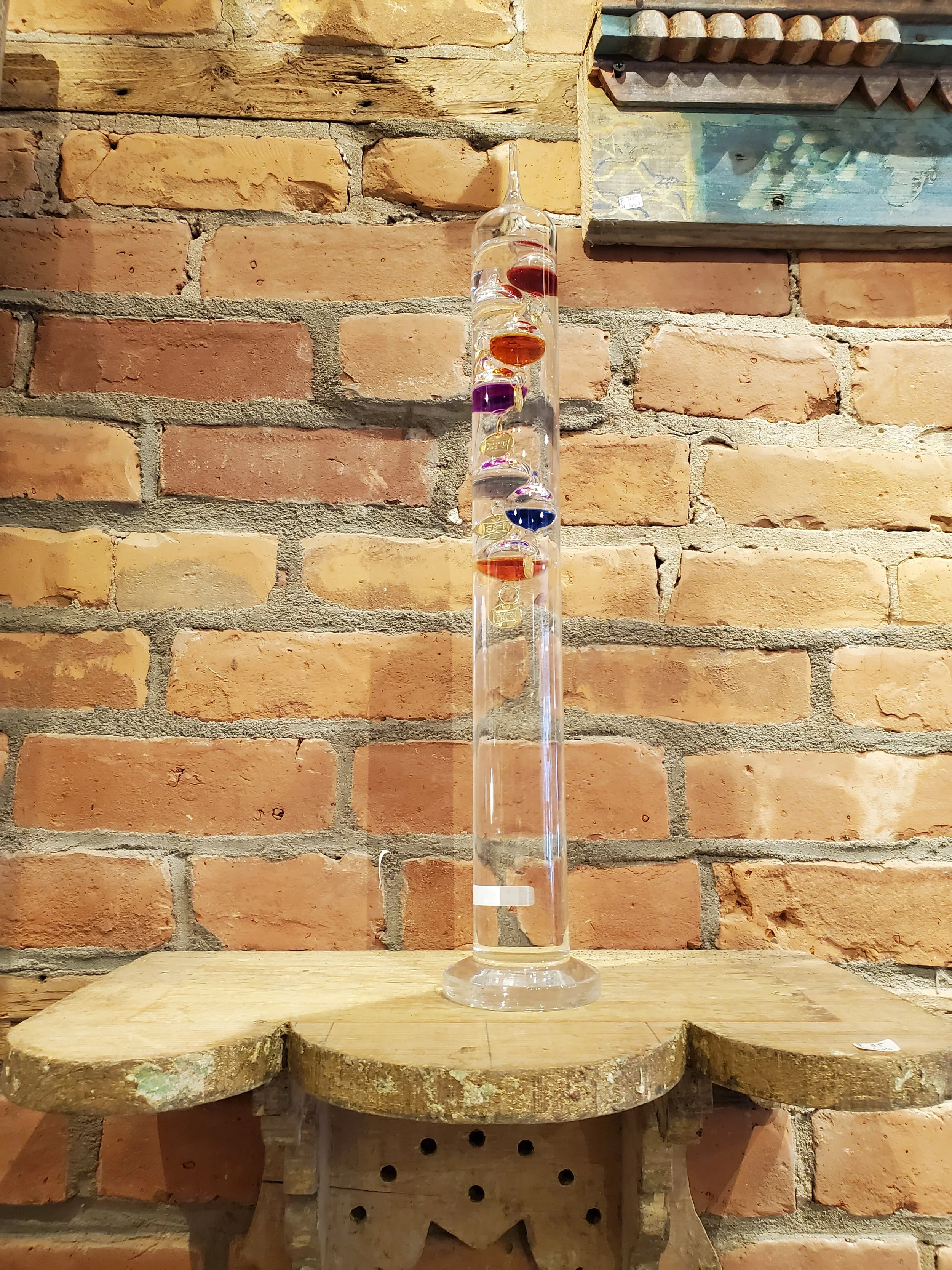 Thermomètre de laboratoire en verre vintage AC 6136