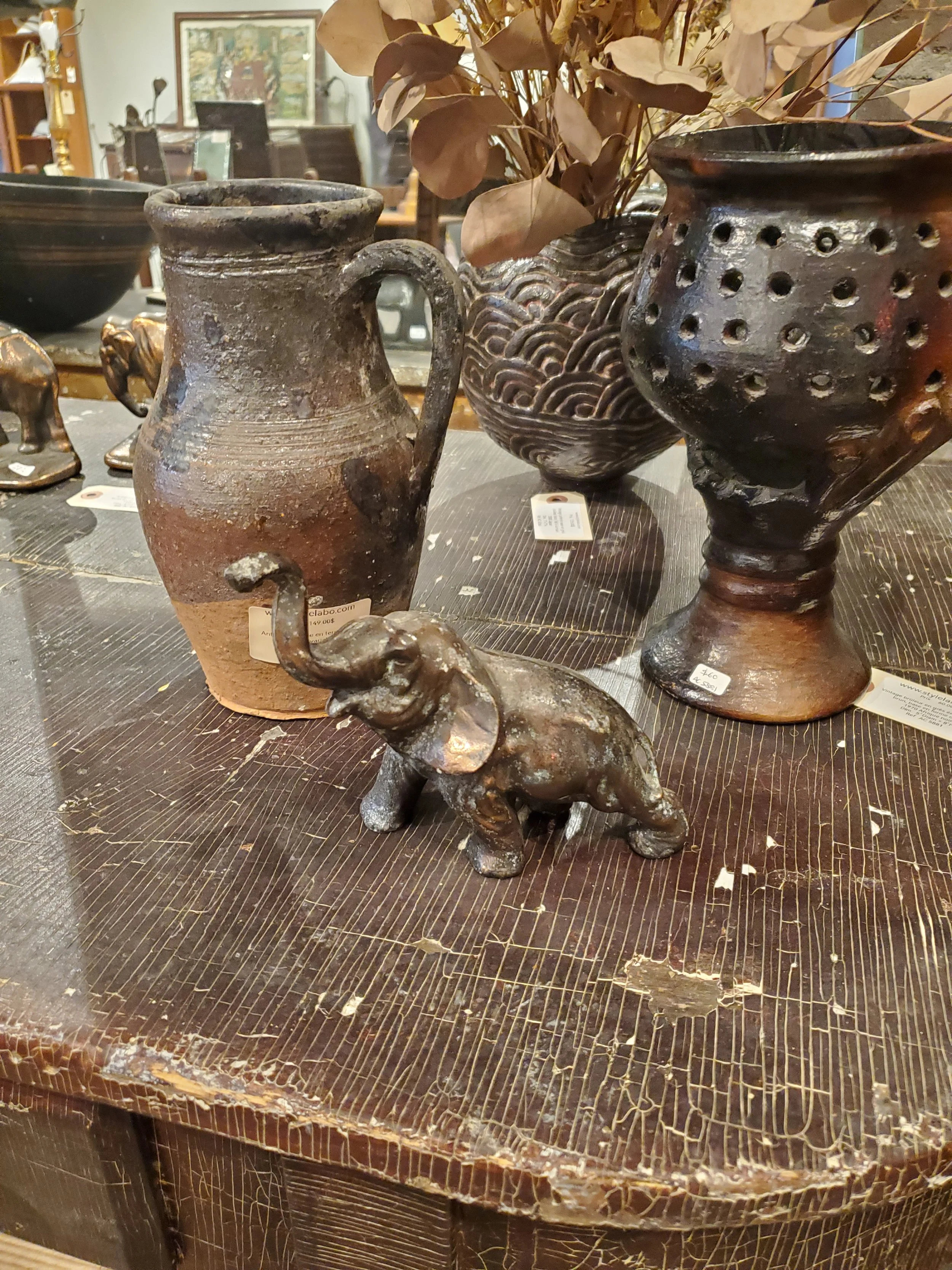 Figurine en cuivre Éléphant vintage P 370