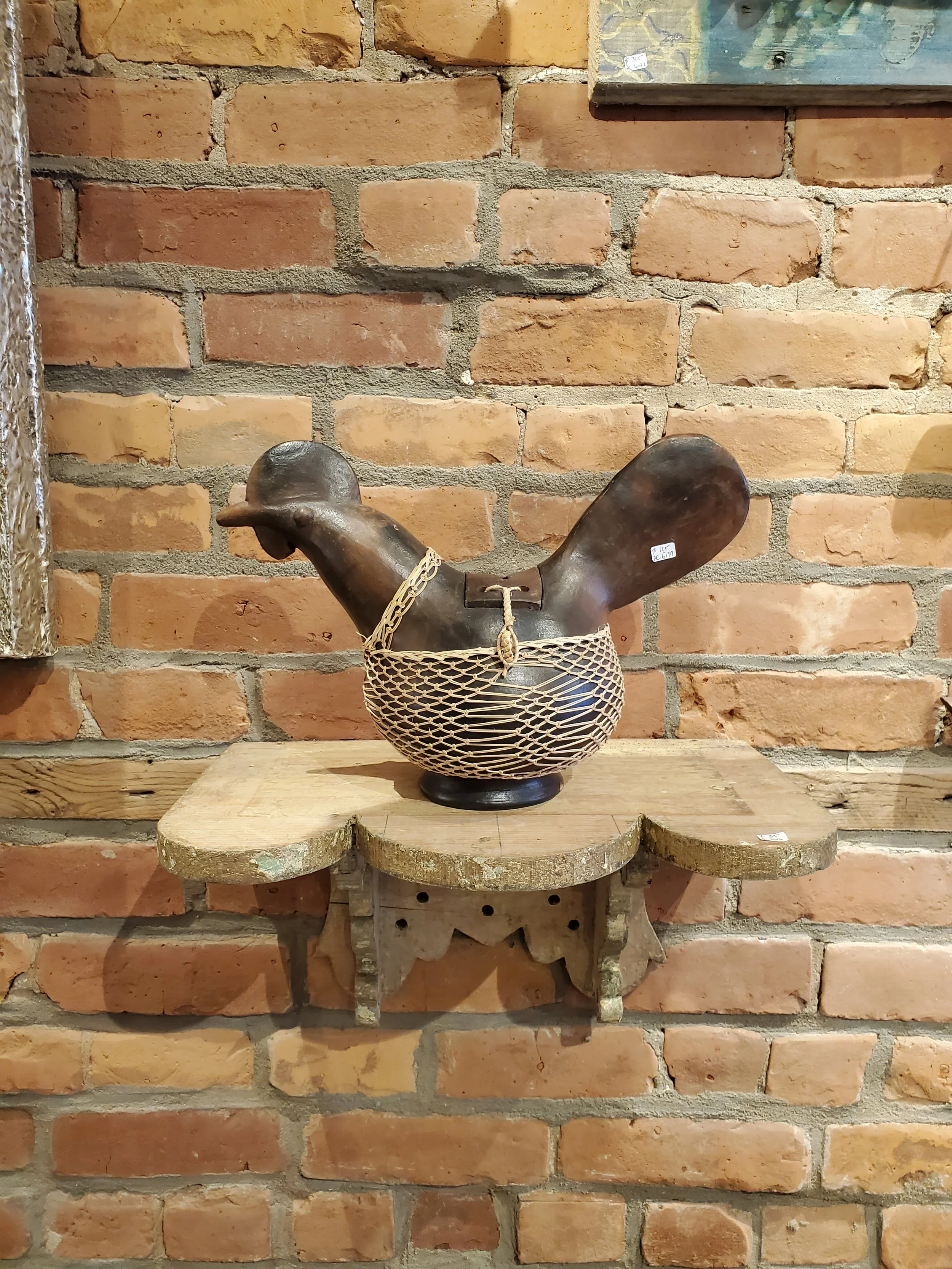 Tirelire Poule en terre cuite vintage AC 6138