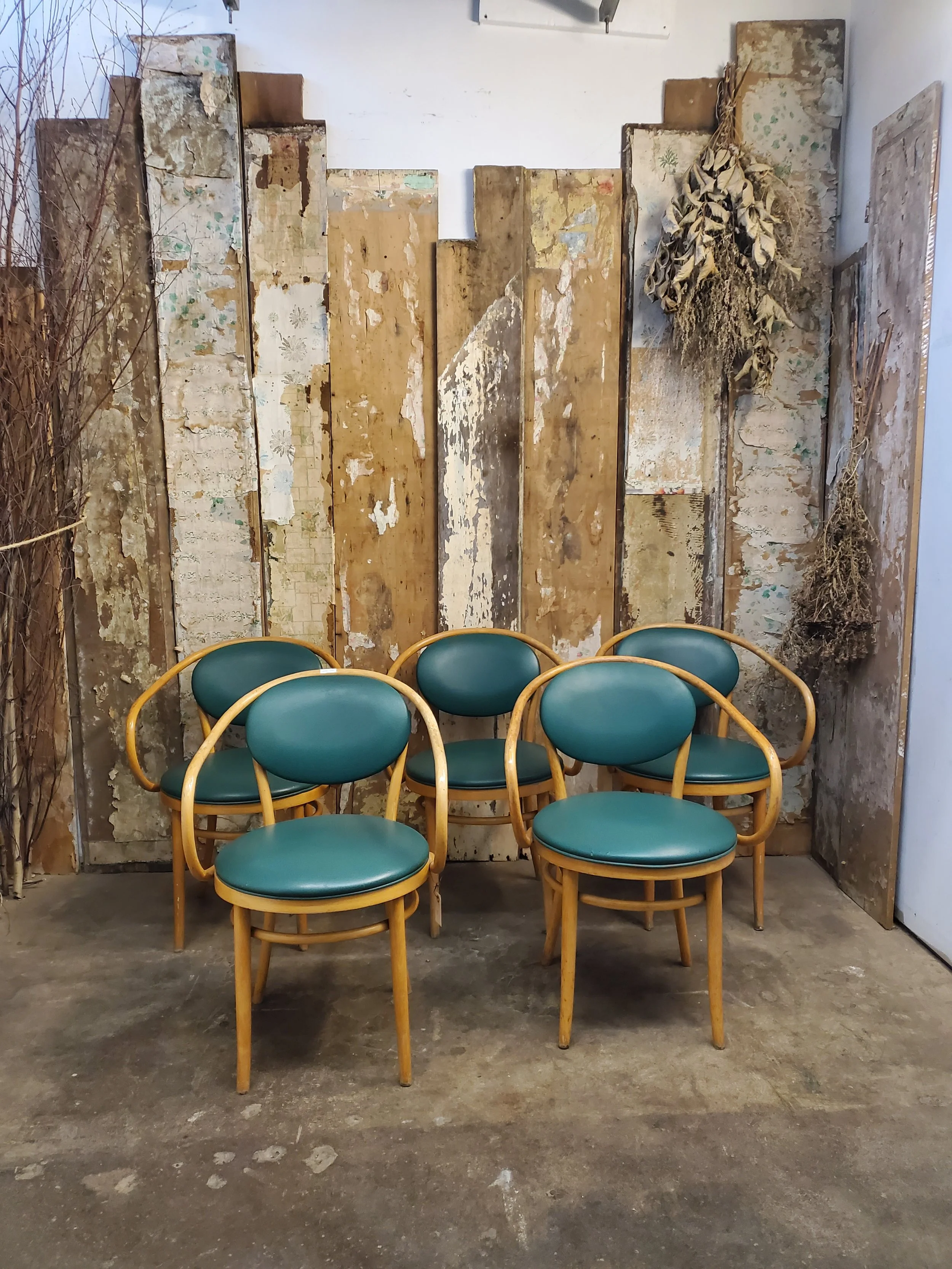 Fauteuil bistro en bois courbé ZPM B9/209 vintage C 1492