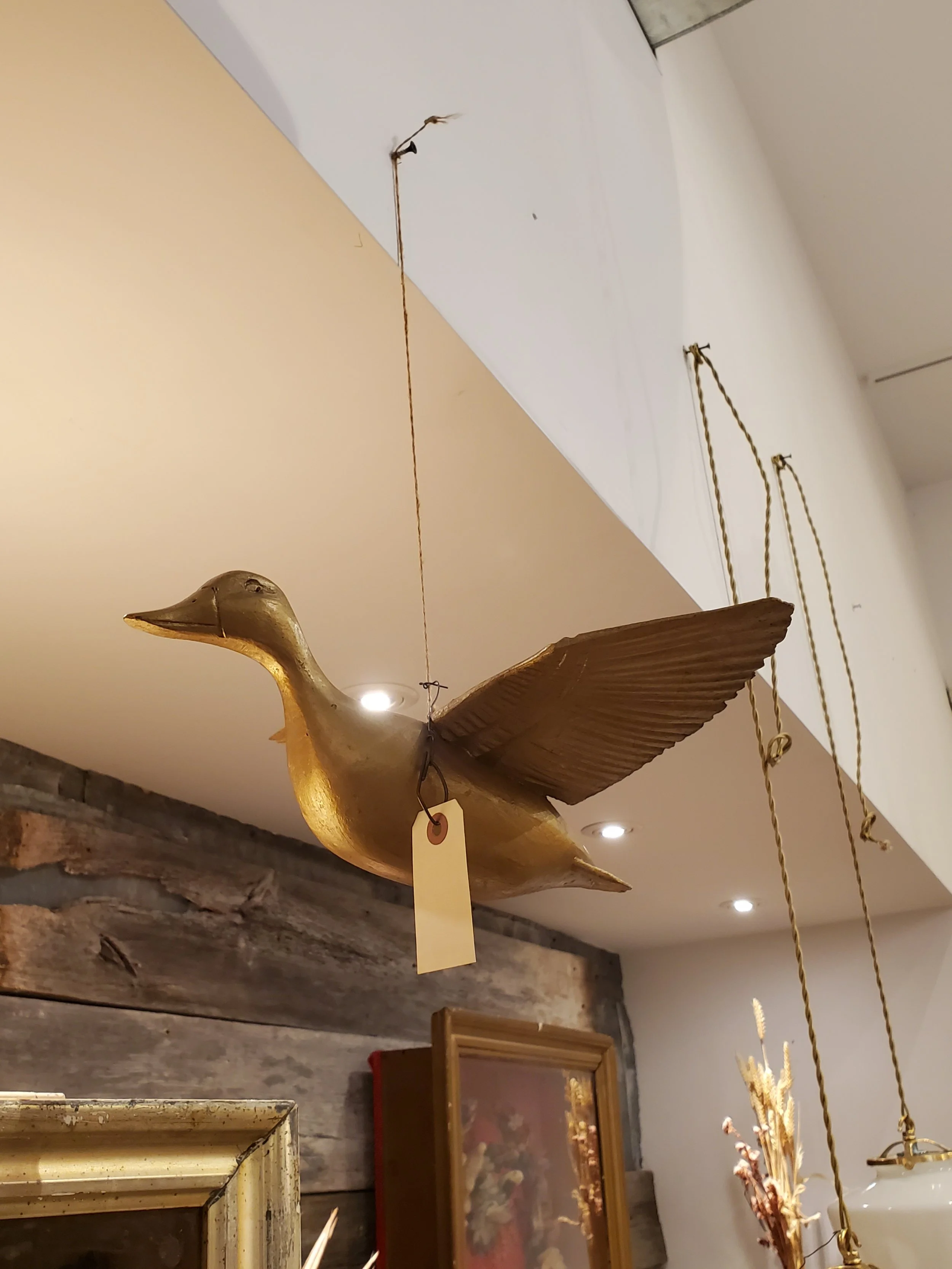 Accessoire décoratif en bois Canard antique AC 6287