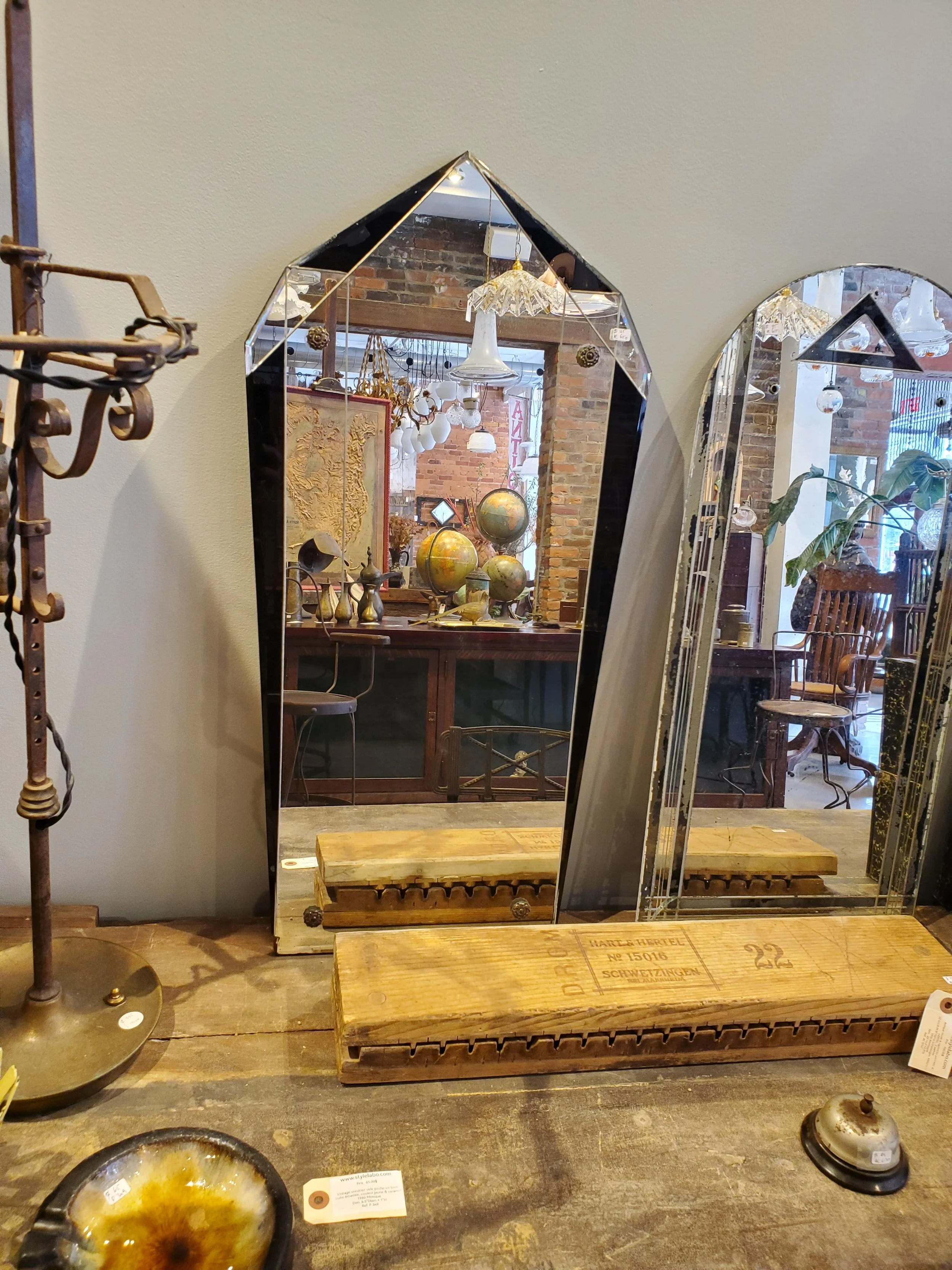 Miroir mural art deco antique AC 6150