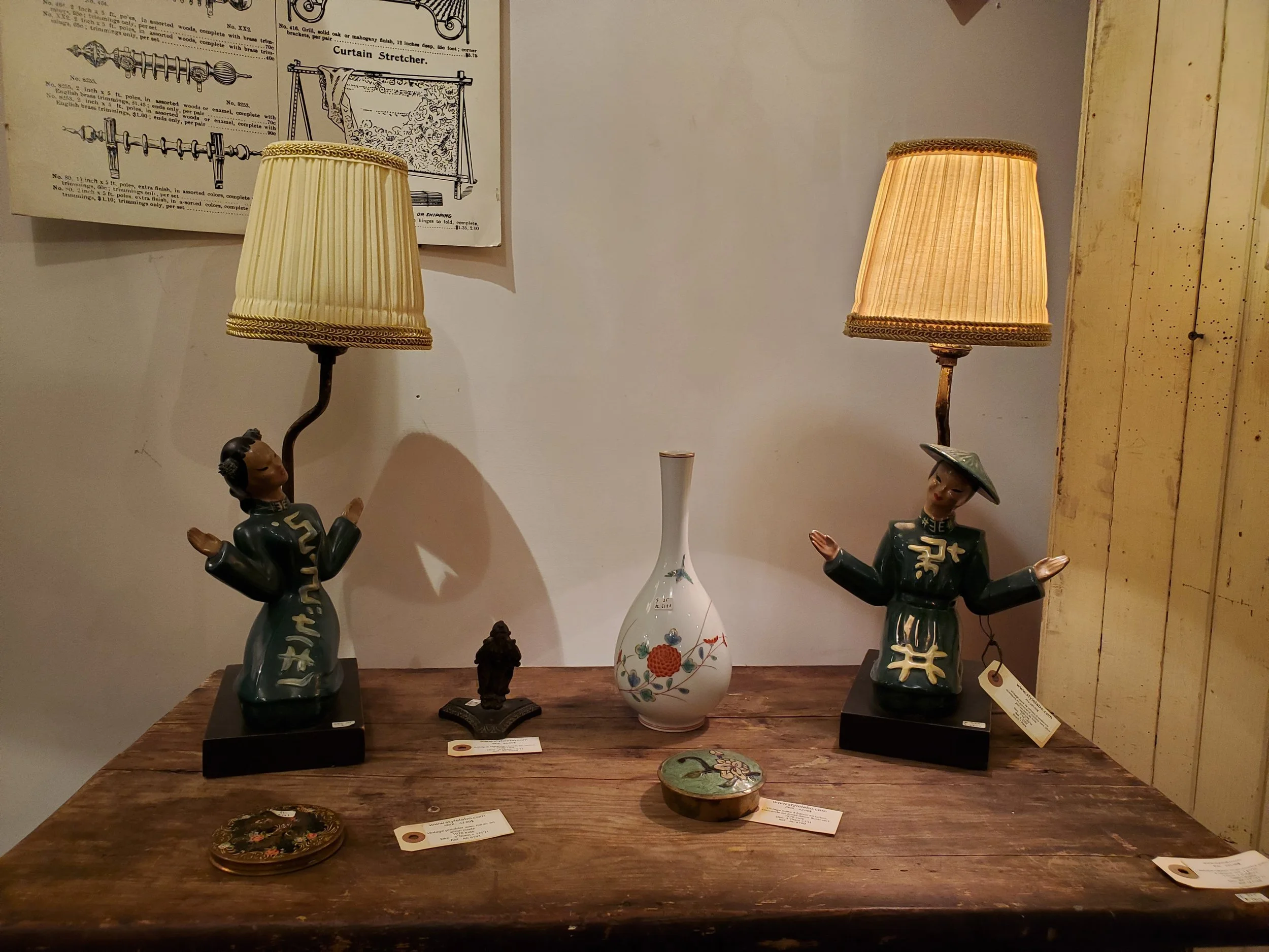 Paire de lampes d'ambiance asiatiques vintage L 2702