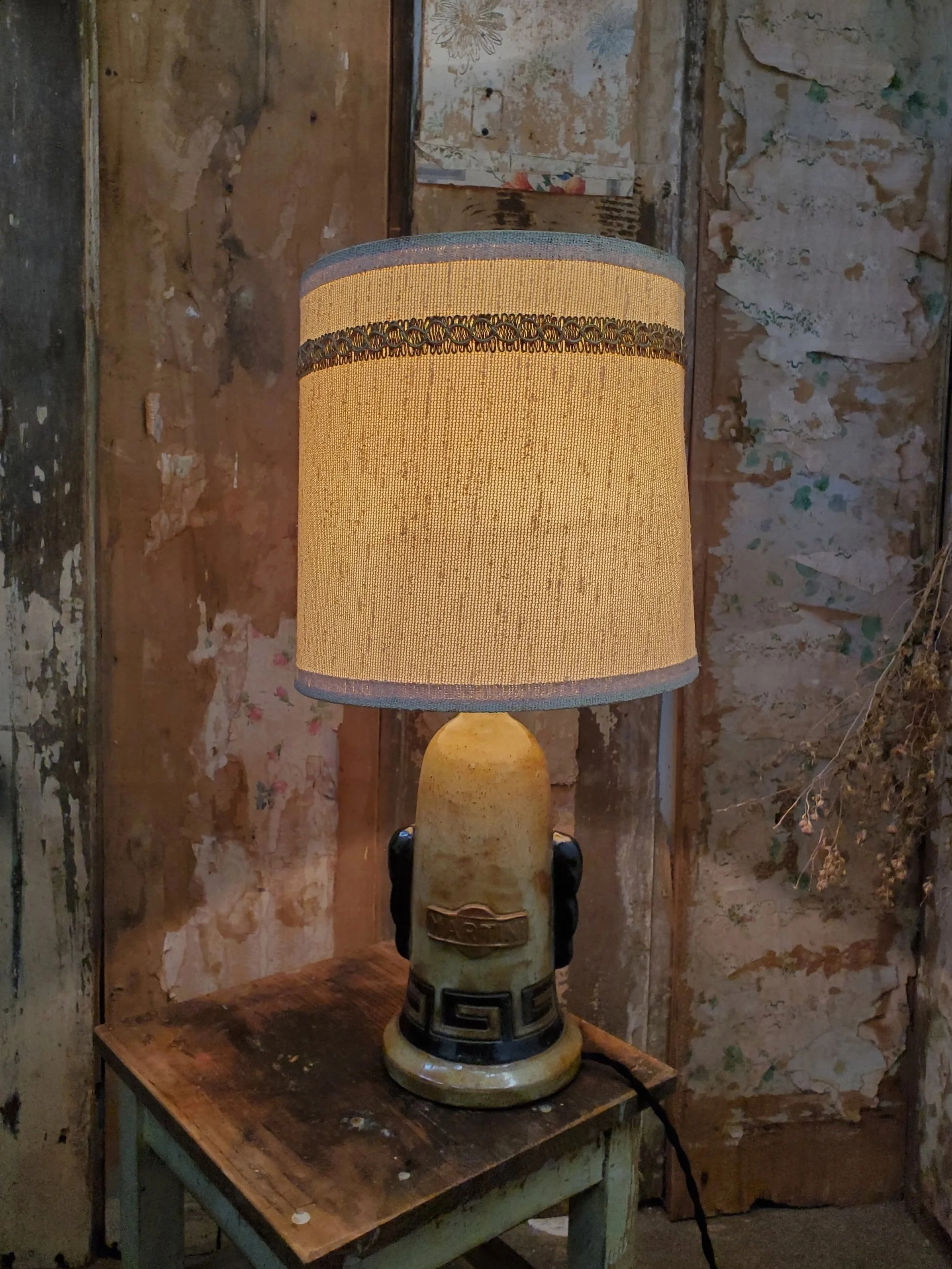 Lampe de table publicitaire en grès MARTINI vintage L 3194