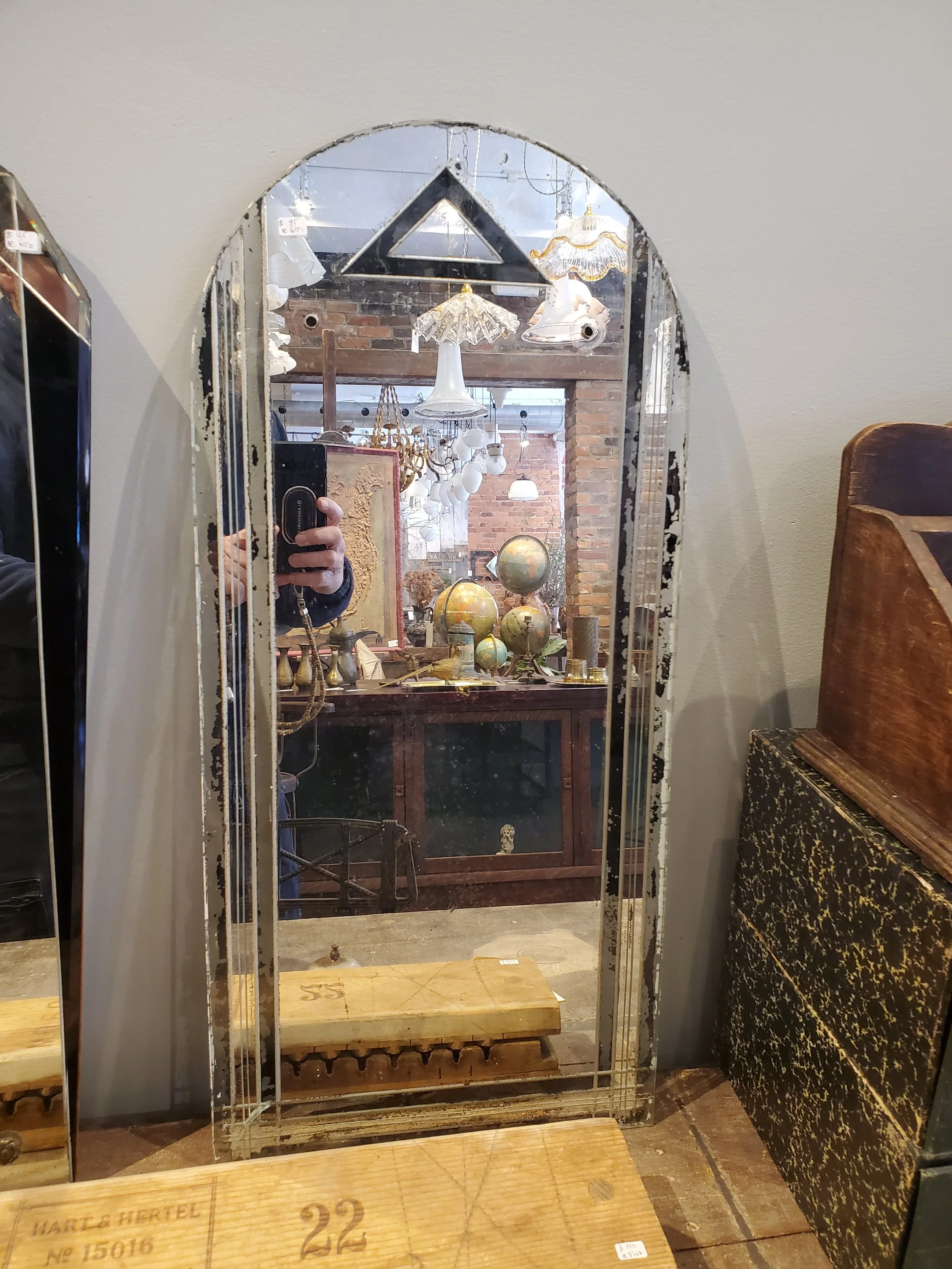 Miroir mural art deco antique AC  6151