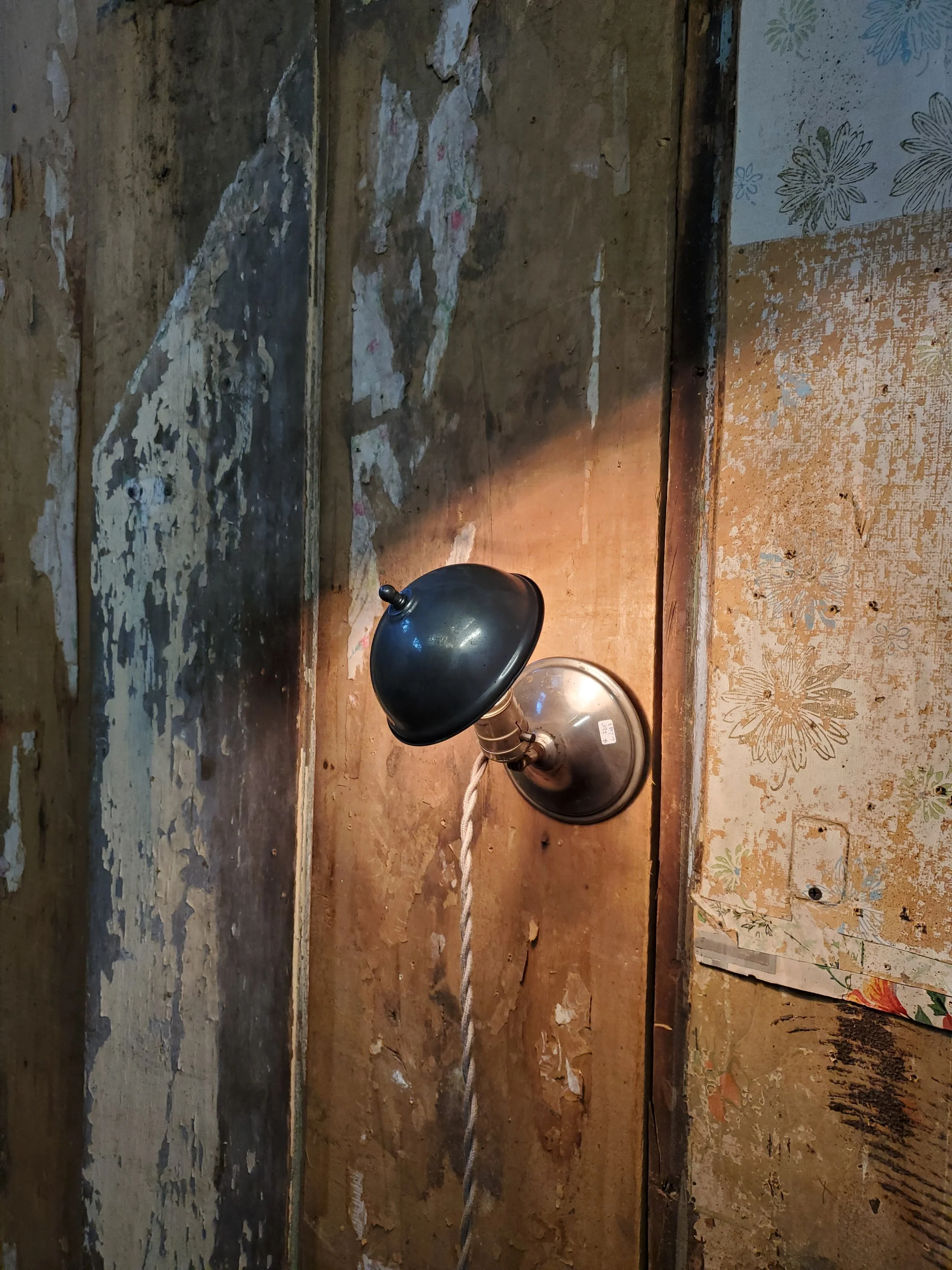 Lampe murale ou clip en nickel WALLACE antique L 2683