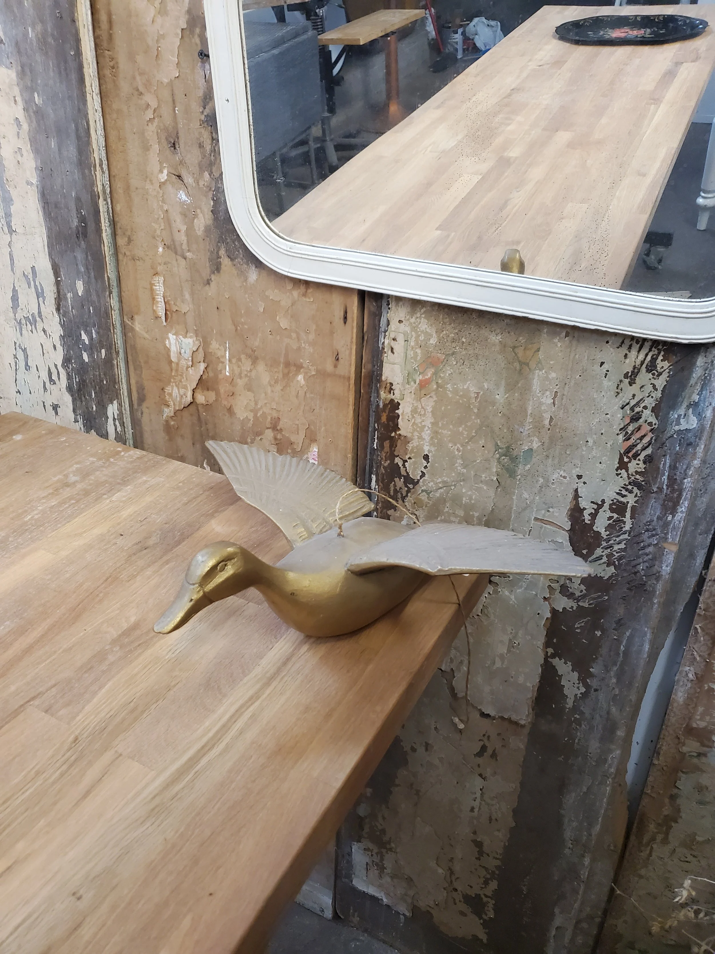 Accessoire décoratif en bois Canard antique AC 6287