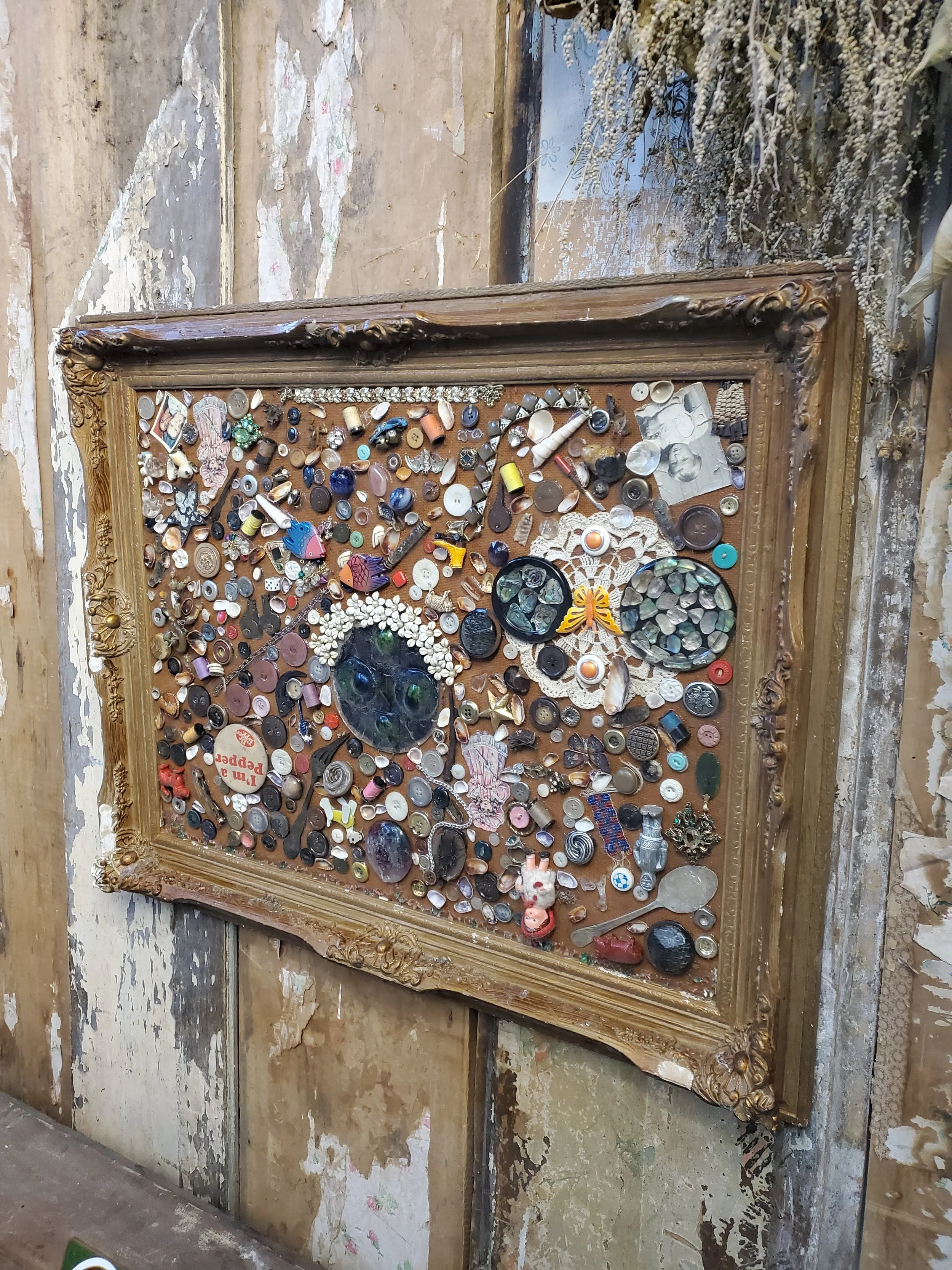 Cadre mural victorien memory elements antique AC 6144