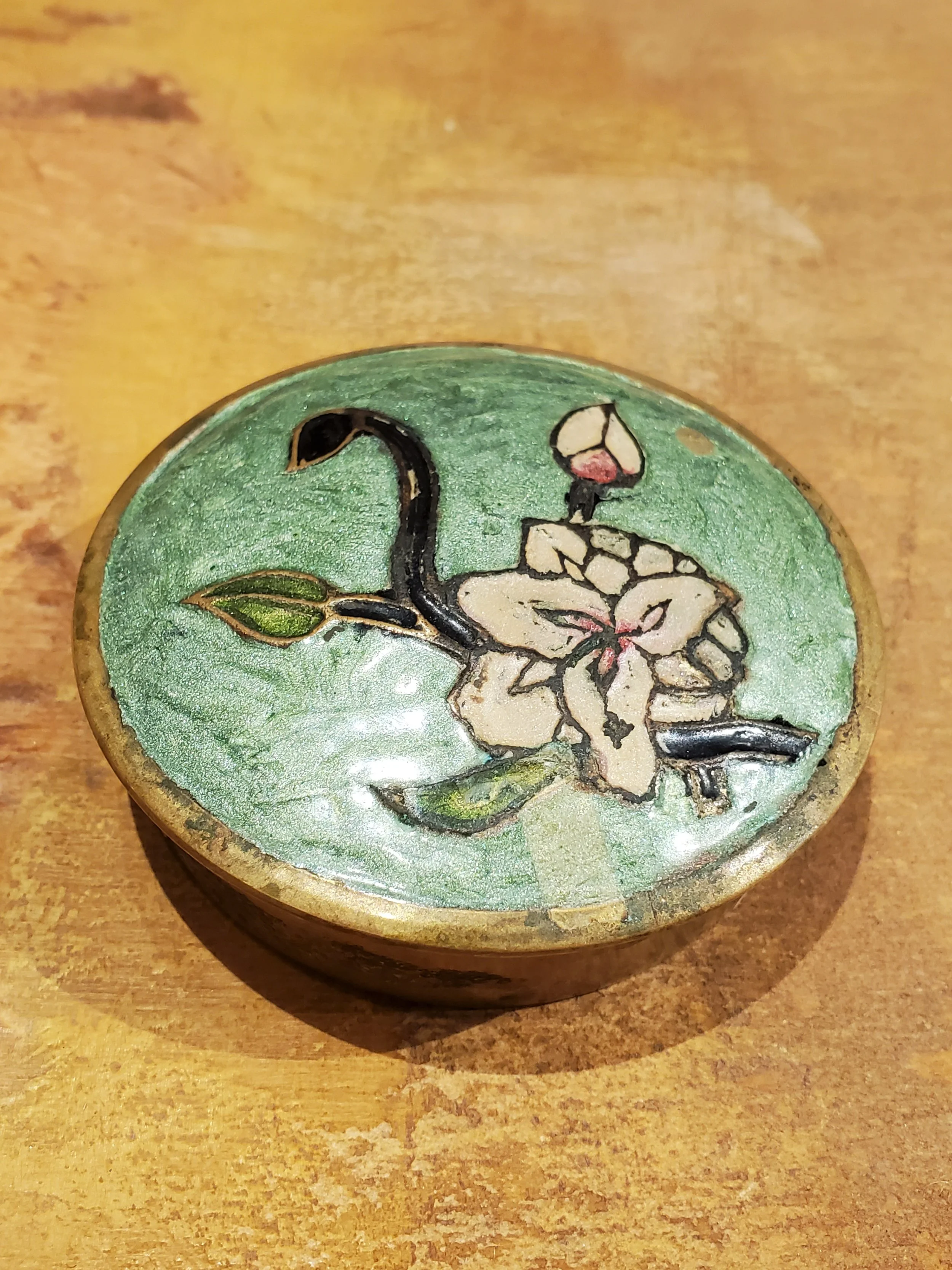 Boite à bijoux en laiton vintage AC 6190