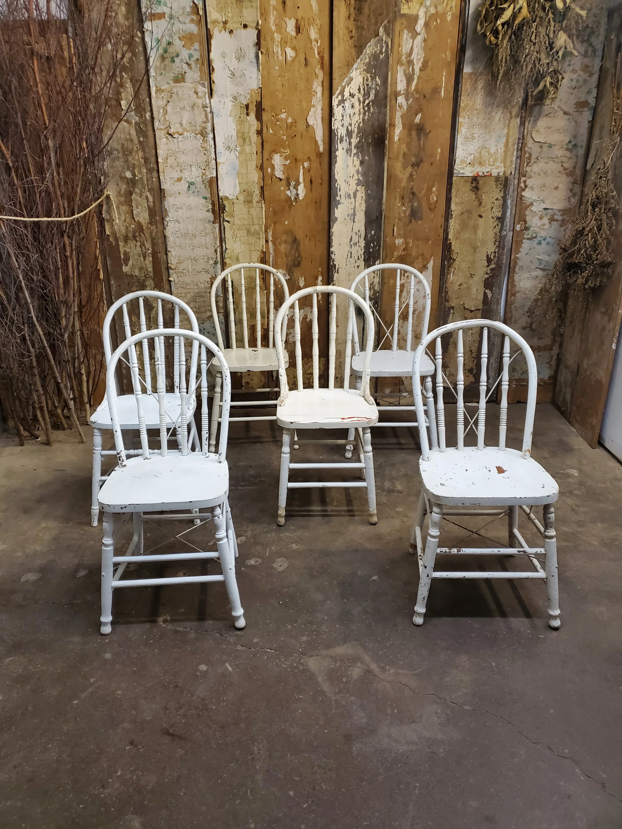 Chaise de taverne en bois country antique C 1443