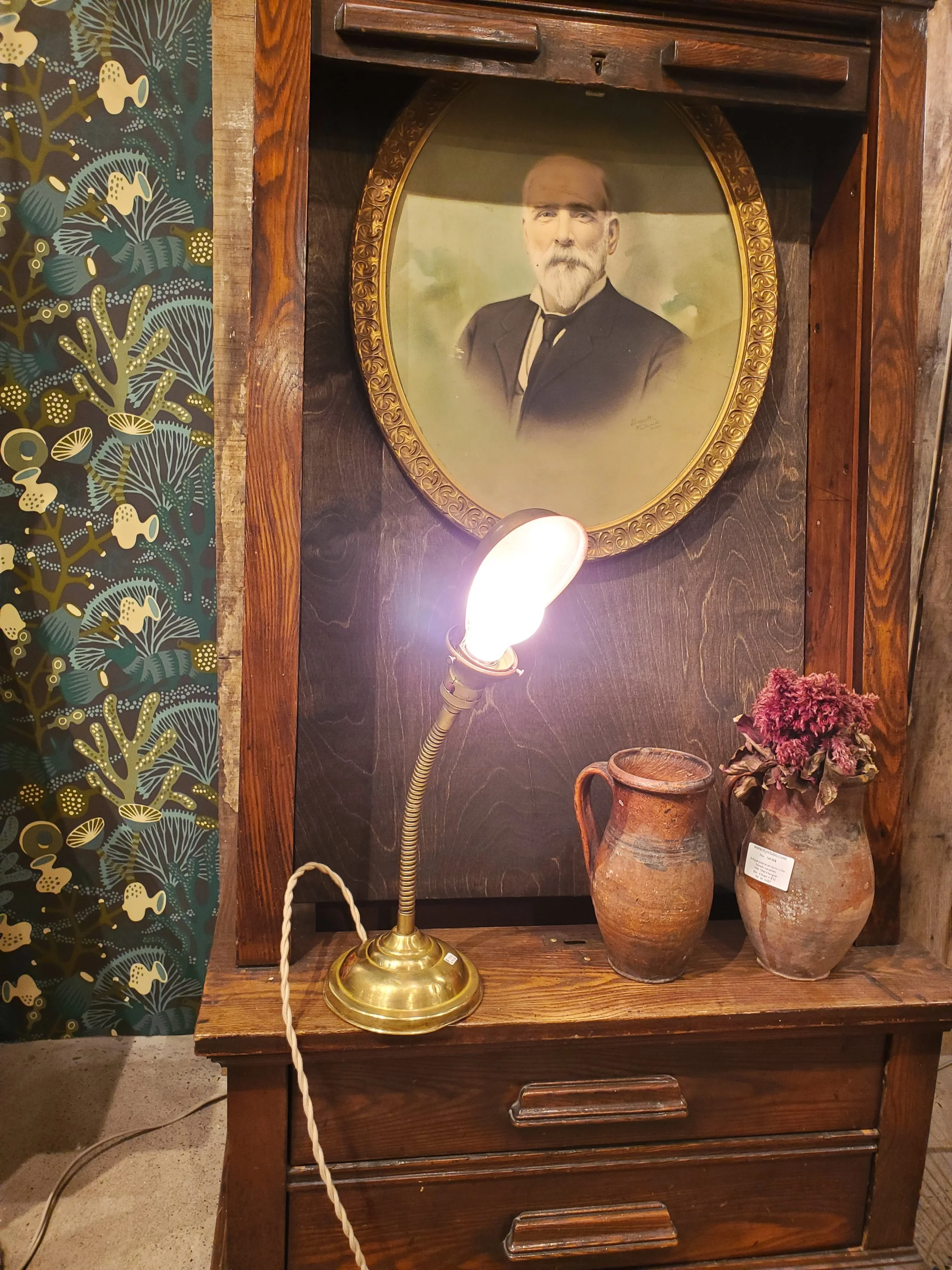 Lampe de bureau en laiton ESROBERT antique L 3216