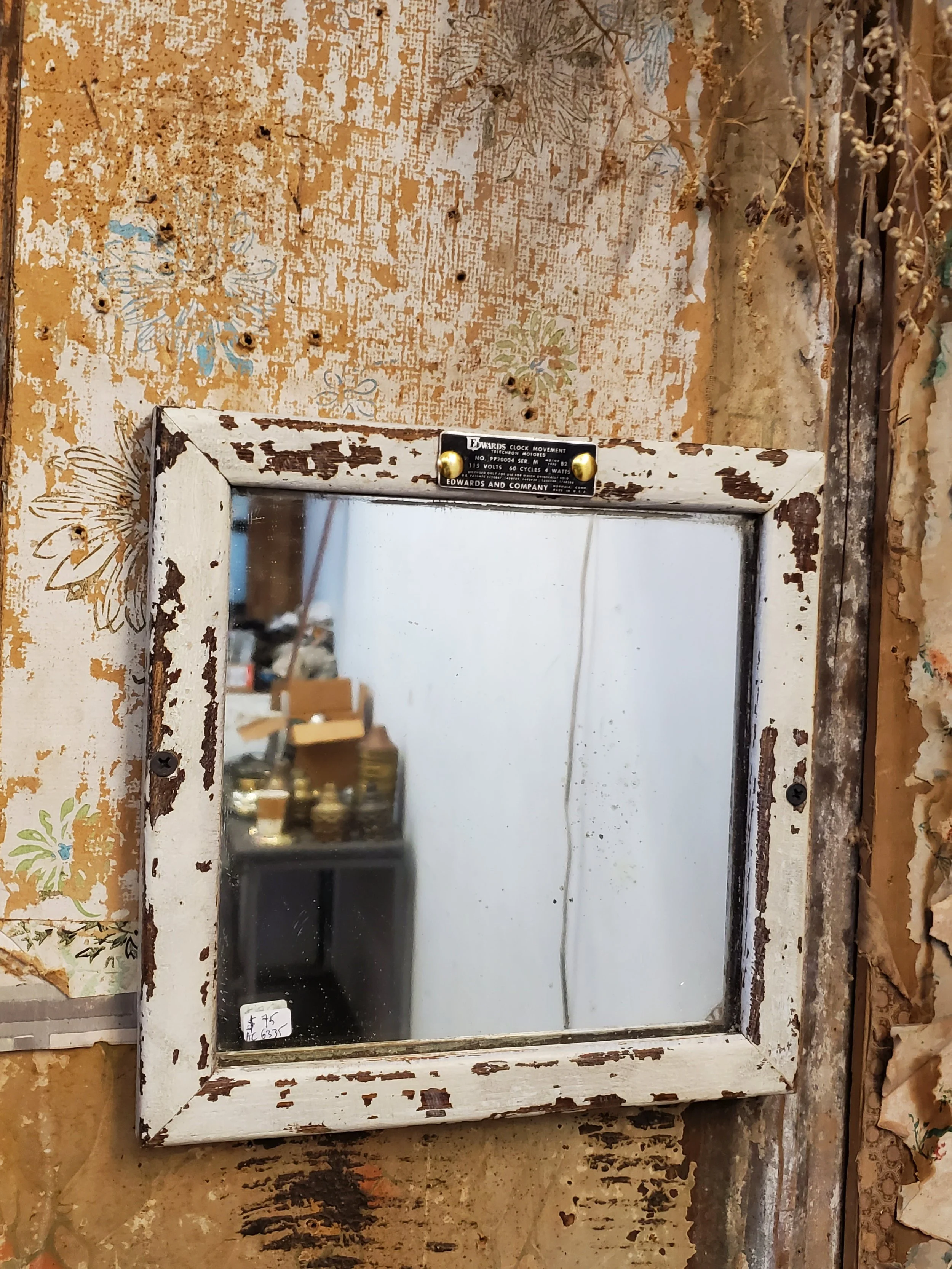 Miroir mural bois beige carré AC 6335