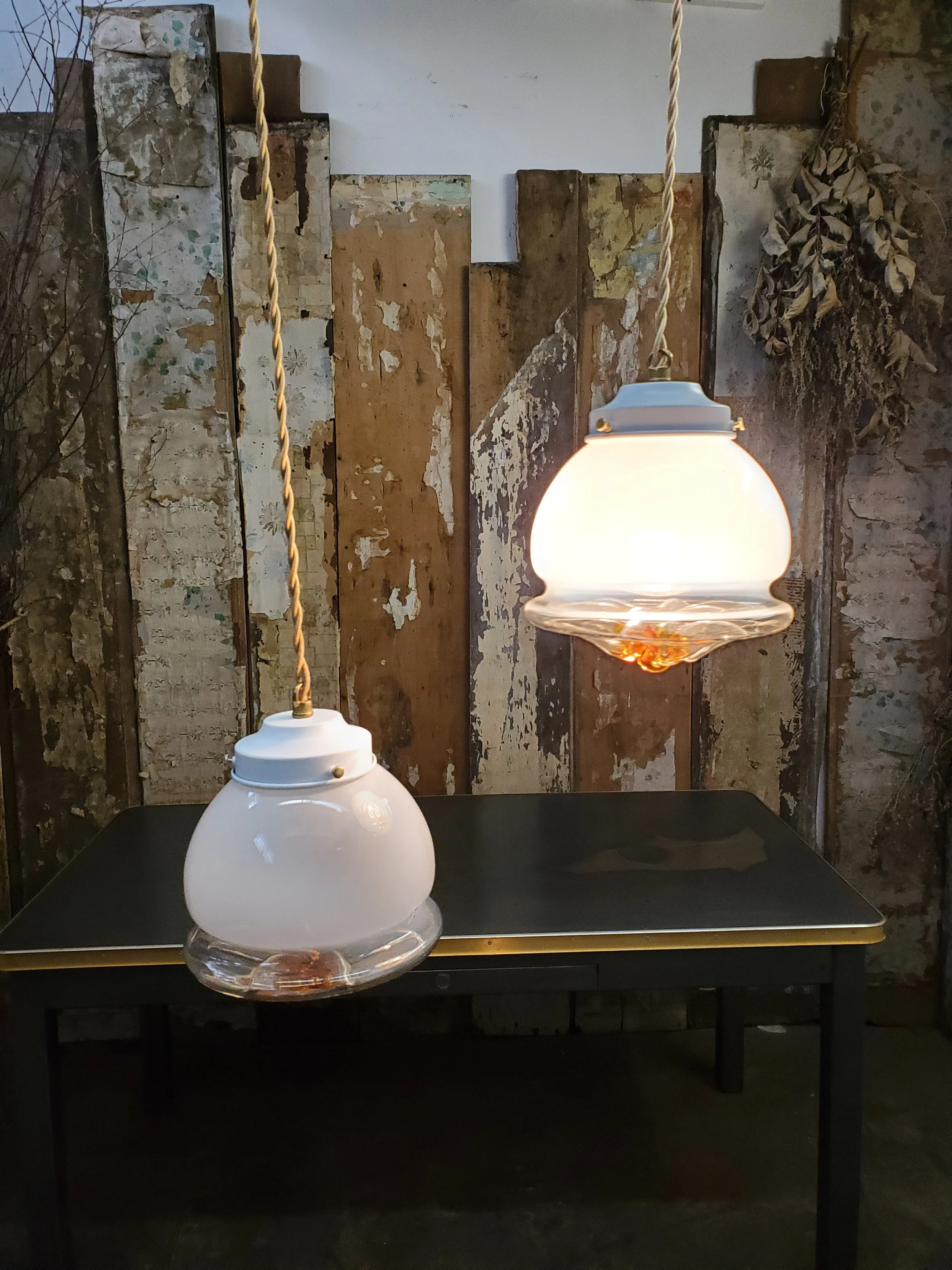 Suspension plafonnier ou applique murale verre Murano Mazzega vintage L 3106