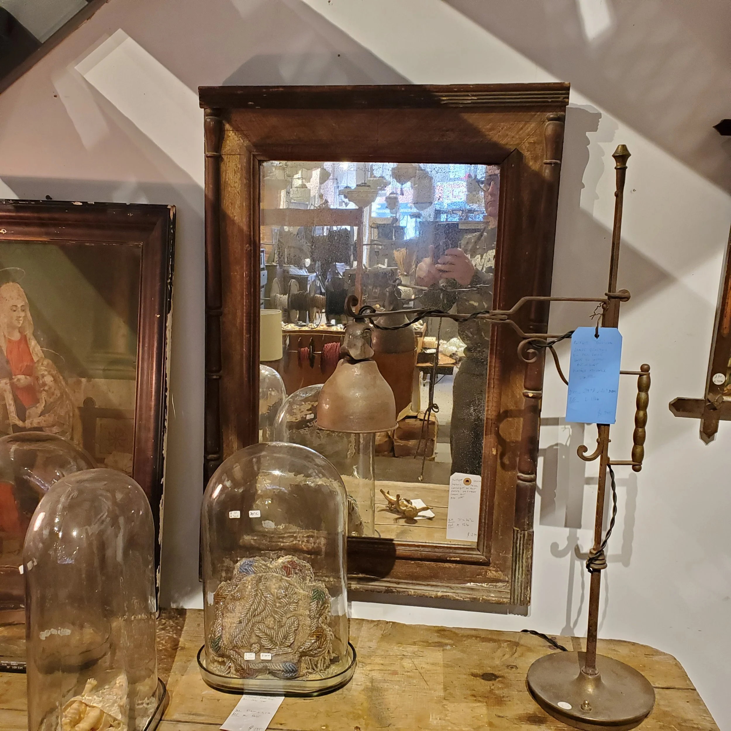 Miroir mural classique en bois antique AC 5686