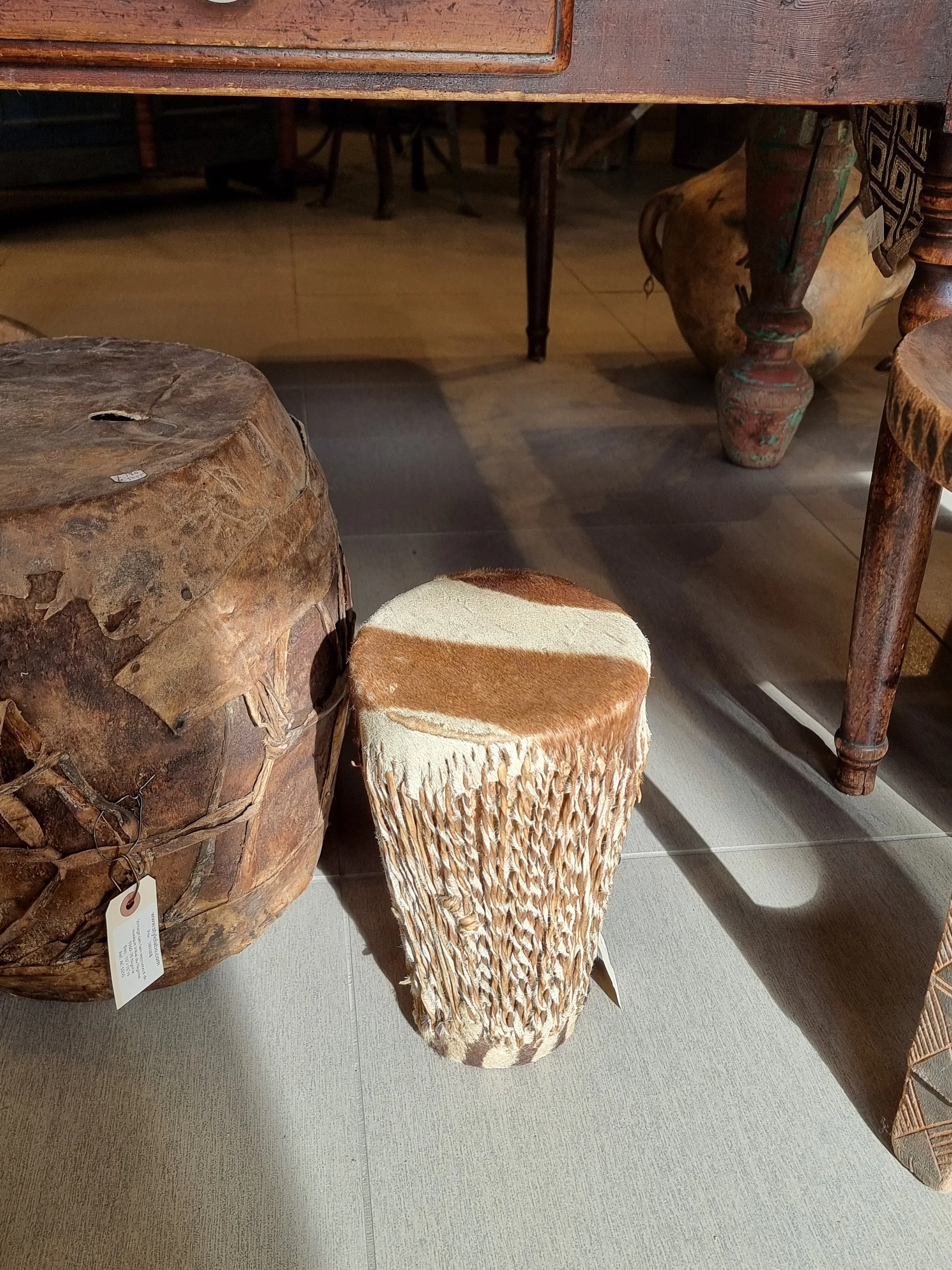 Accessoire Tam Tam Djembe en peau de chèvre vintage AC 6436