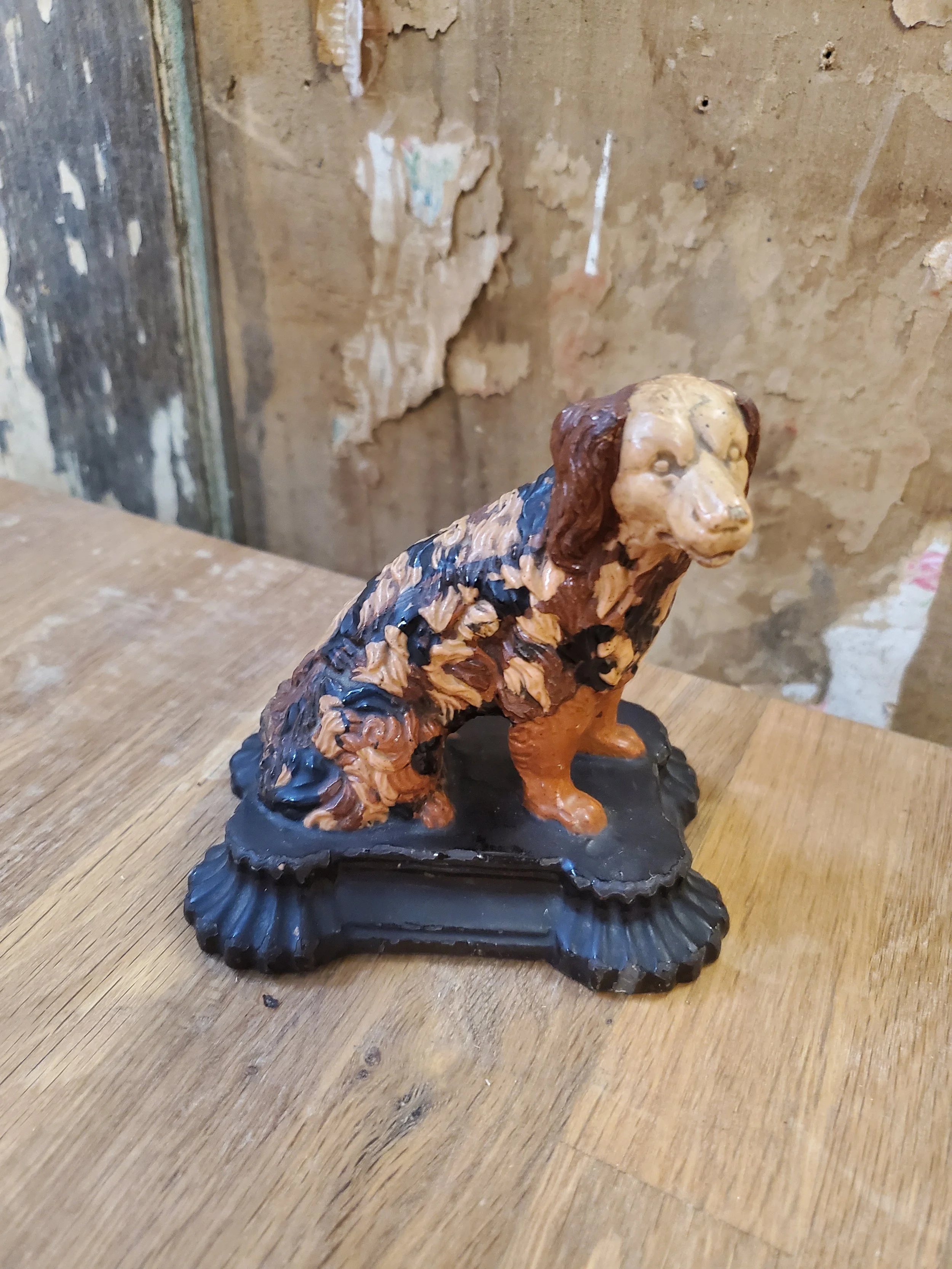 Figurine décorative céramique chien Setter vintage AC 6289