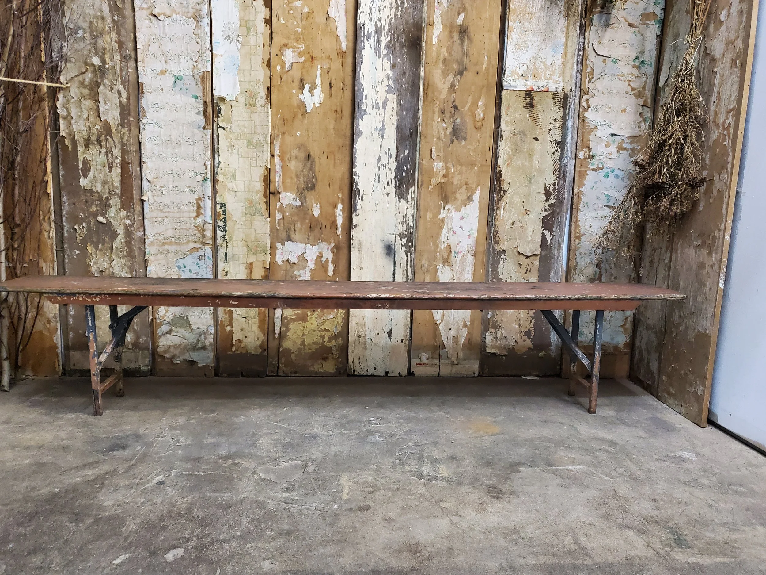 Banc d'appoint pliable en bois vintage C 1452