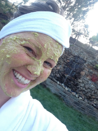 This is my face. I'm more comfortable hiding behind my rockin' avocado mask.