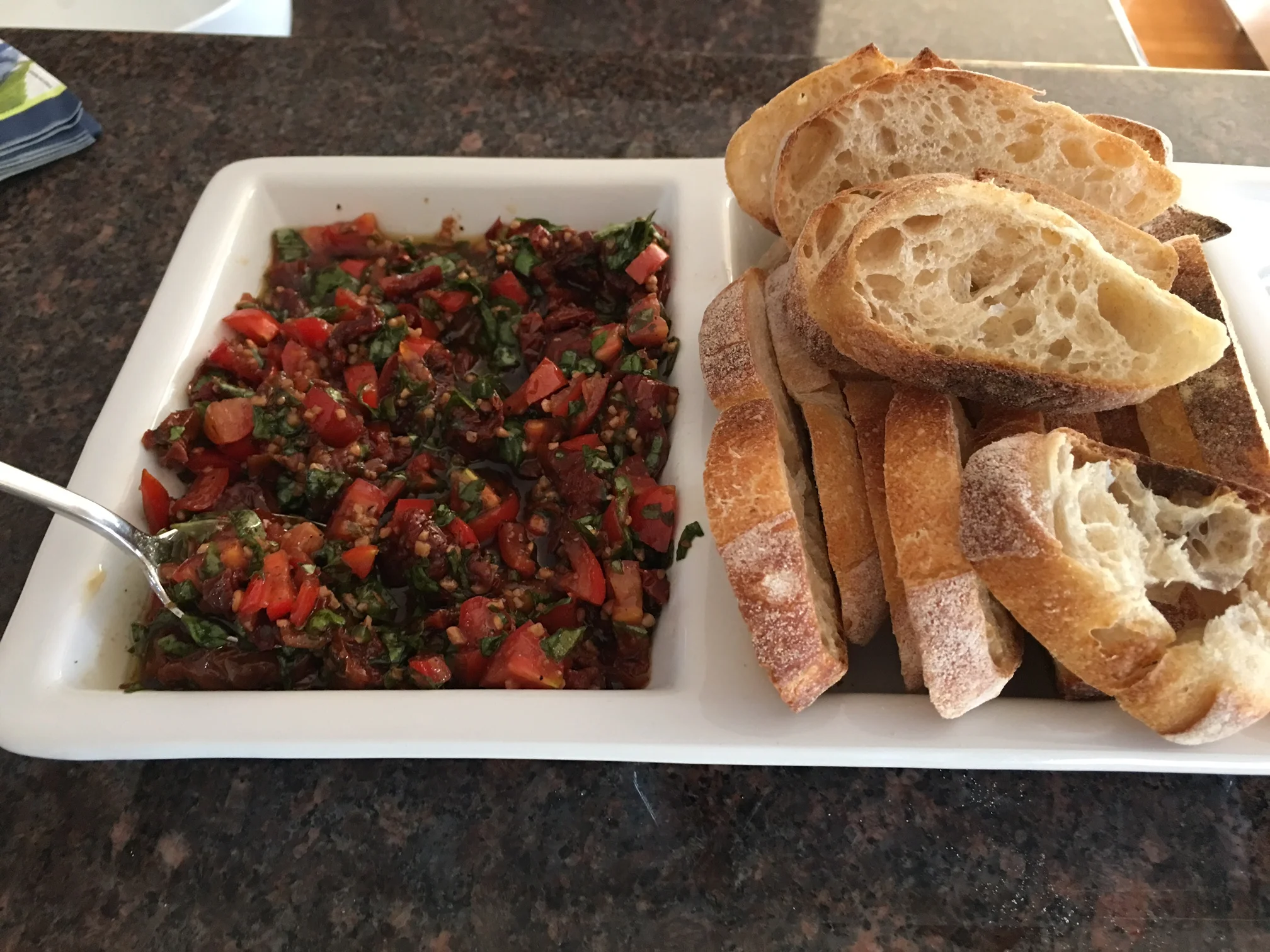 Bruschetta topping from my own garden