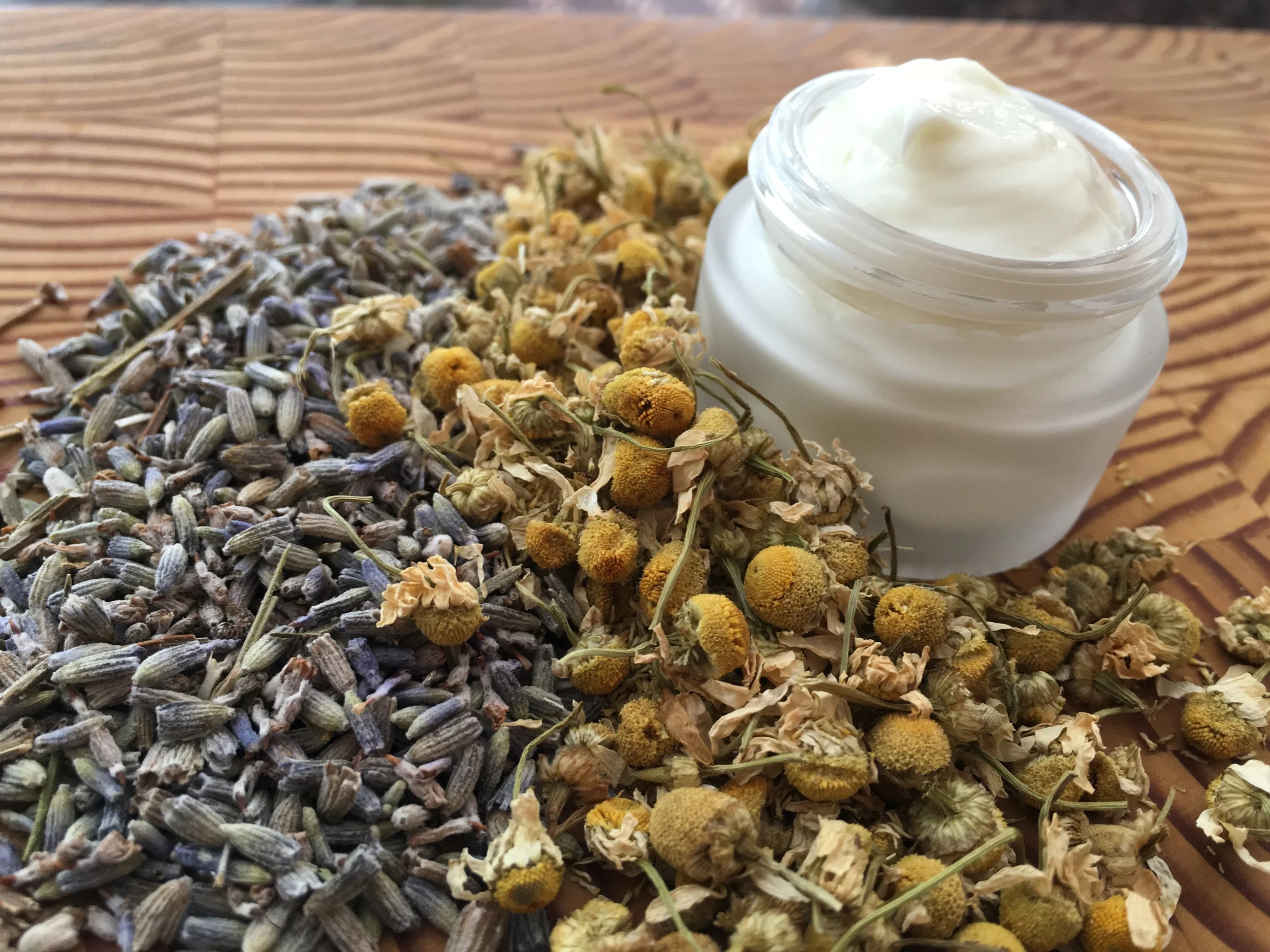 Freshly handcrafted After-Sun Lotion, full of healing goodies.