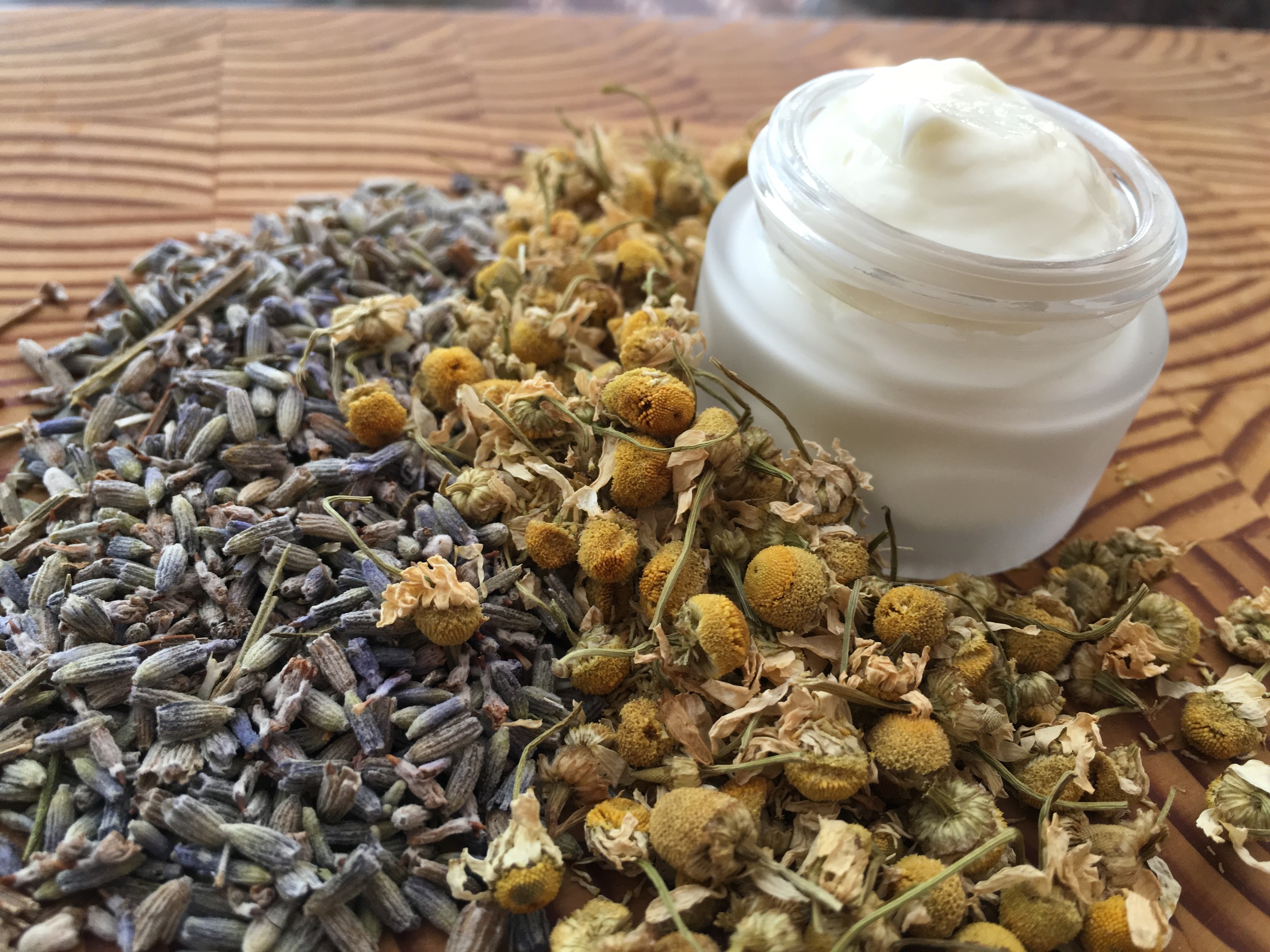 Freshly handcrafted After-Sun Lotion, full of healing goodies.