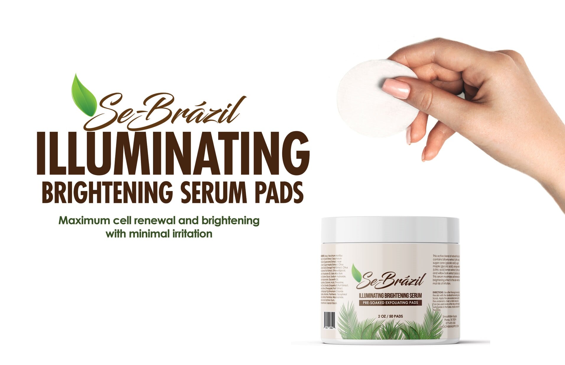 Se-Brazil Illuminating Brightening Serum Pads 2 oz/50 ct