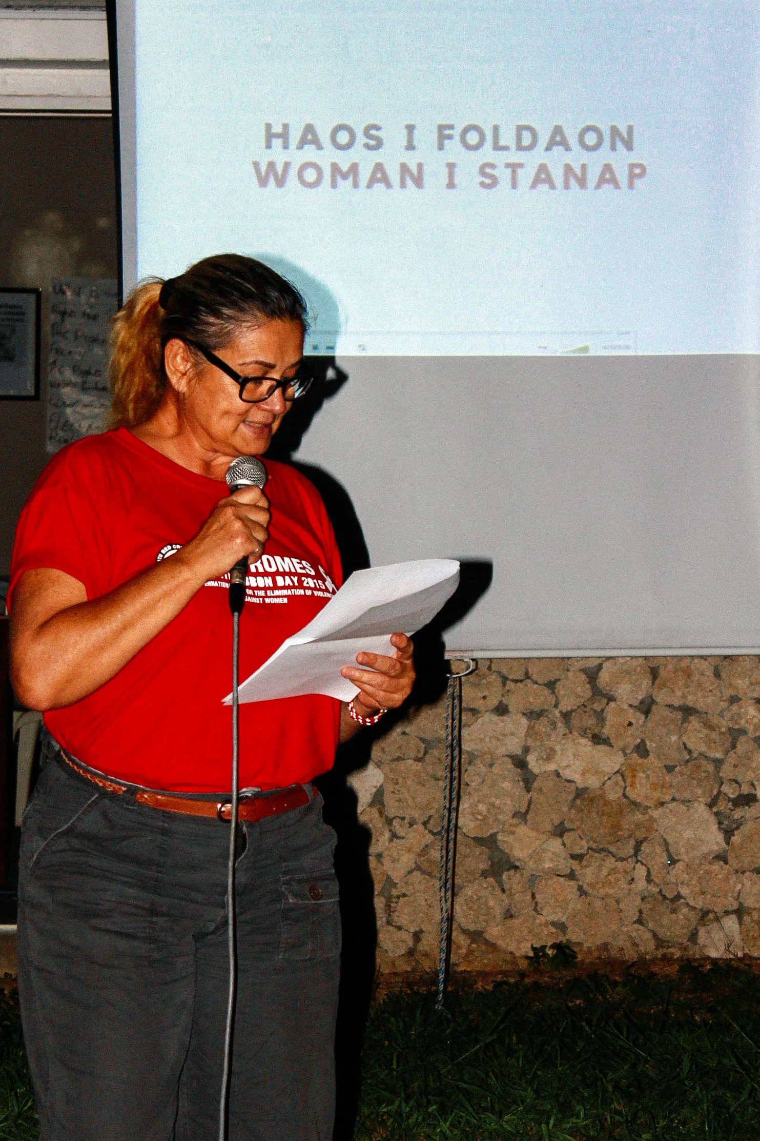 Vanuatu Red Cross CEO, Jacqueline De Gaillande. Source: Edwina Yeates, VRCS