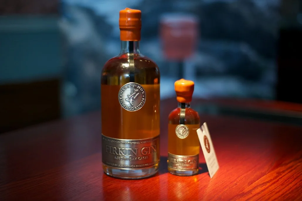 Firkin Gin draws its unique golden coloration from the fact it is matured in virgin American Oak casks. The wax-dipped closure and distinctive pewter labeling gives its presentation a distinctly upscale appearance.
