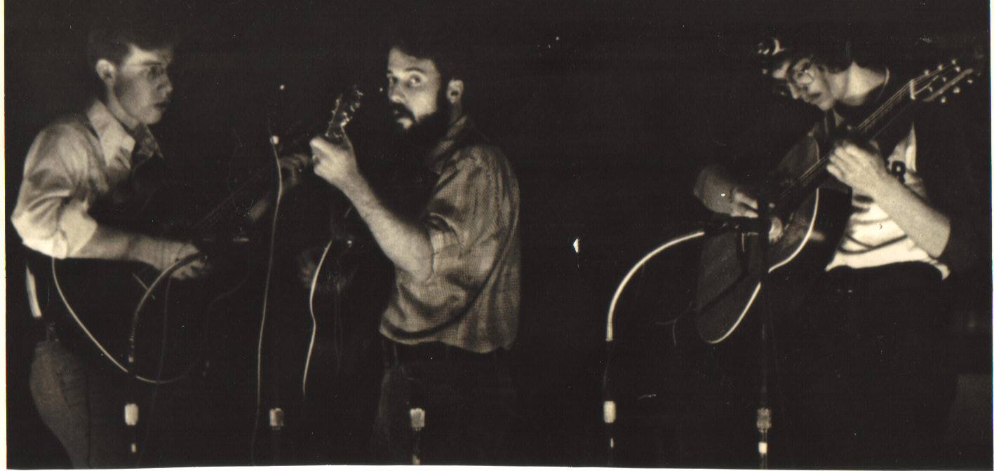 1975 performing as "Laughter" (l-r) Dudley-Brian Smith, co-founder Dwight Beebe and Brian Mead. Photo by Charles Waters