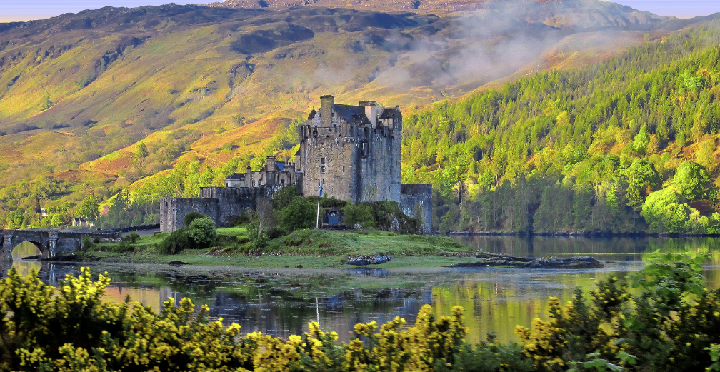 Eilean Donan castle is one of the best known of Scotland's many castles and a fine example of what immediately comes to mind when considering Scottish architecture. (Photo by the author.)