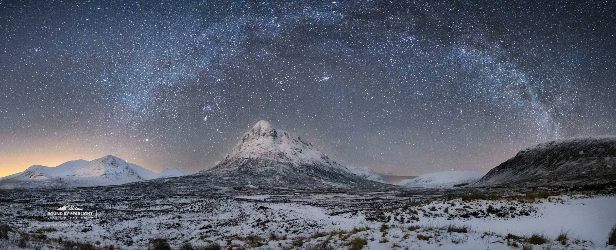 Humankind is but a speck in the universe. Can you find the single human being in this image by Stuart McIntyre?
