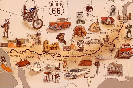 Route 66 map from thebonvoyageblog.com