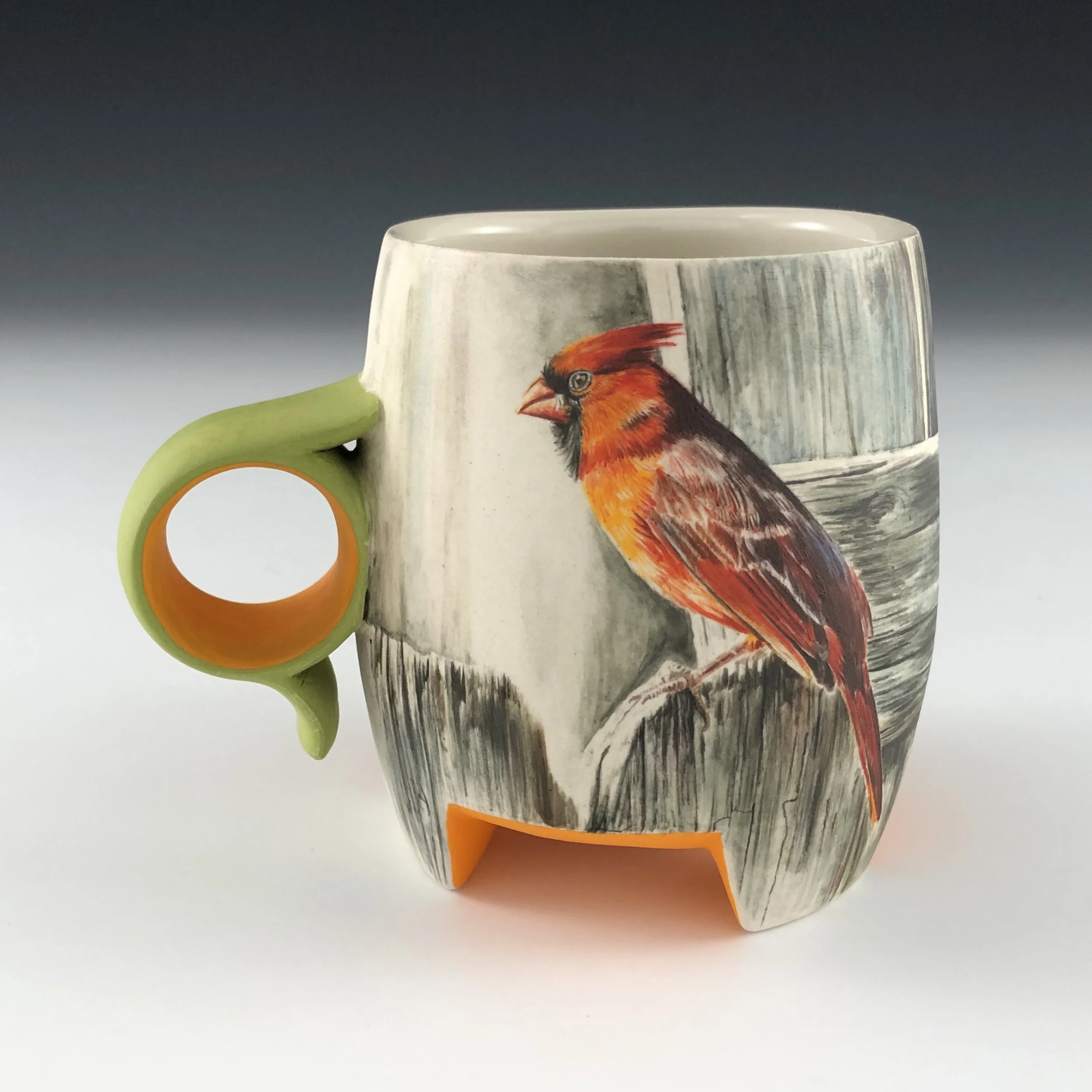 Underglaze Painting of Cardinal 