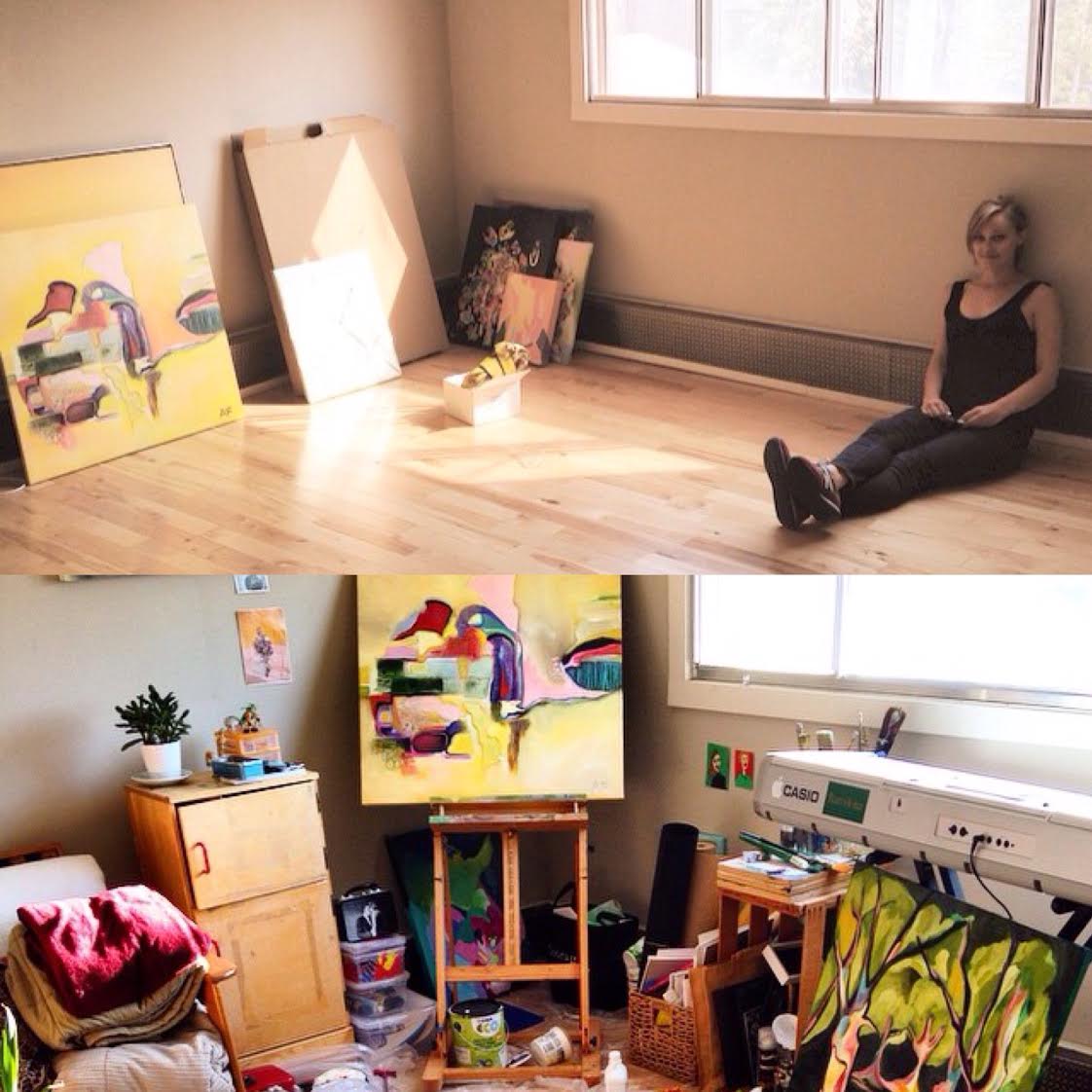 I did some lookin' to find a snippet of her world. This is where her and her super rad boyfriend once lived. The top photo I can only assume was on moving day, and there below is what once was her creation landscape.