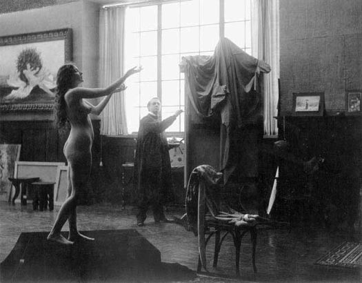 Audry Munson (Miss Manhattan), a live from the early 1900's, depicted in many of the statues in New York. Today is the anniversary of her death.
