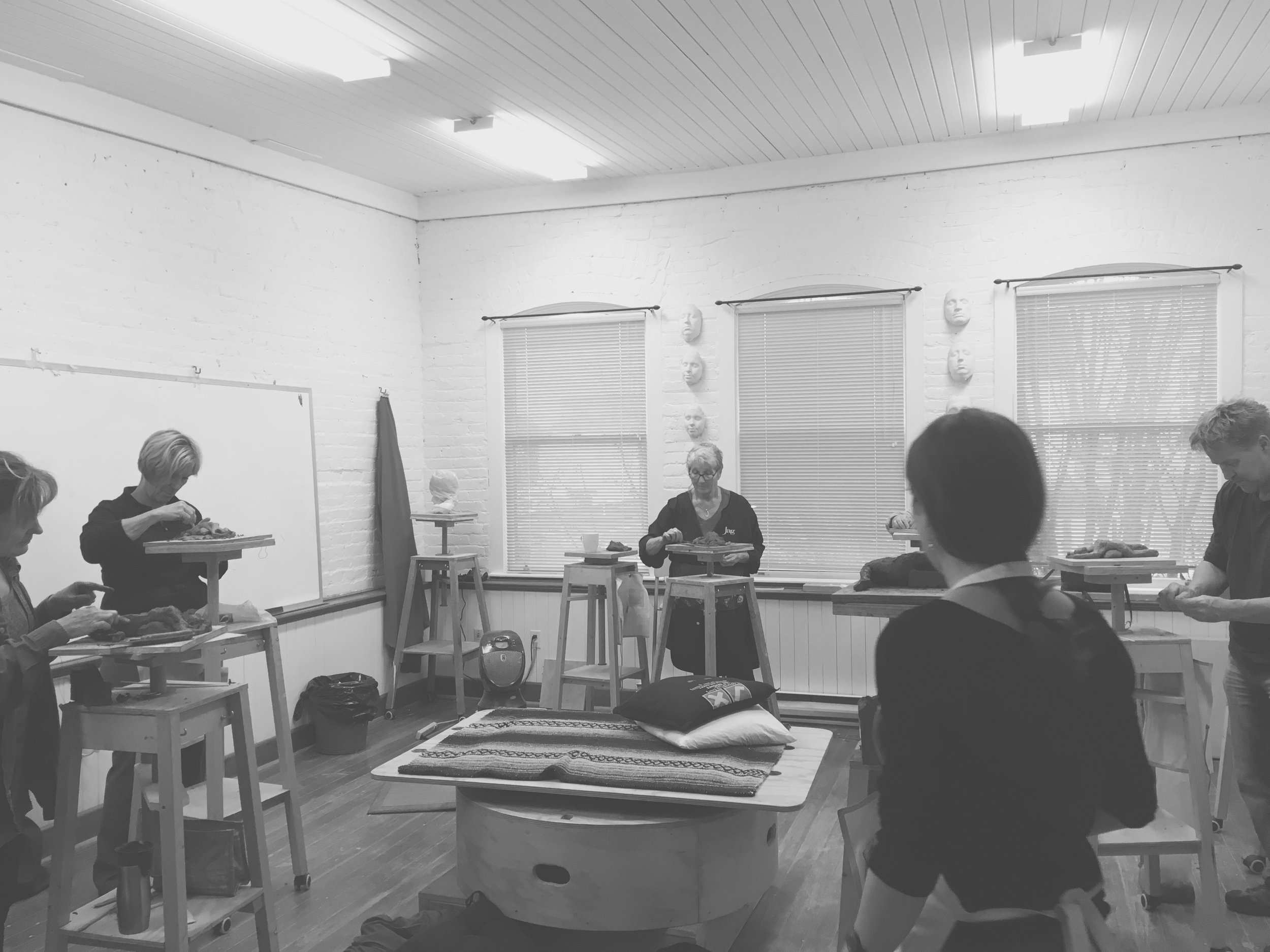 A post class snap of Melanie and her students.