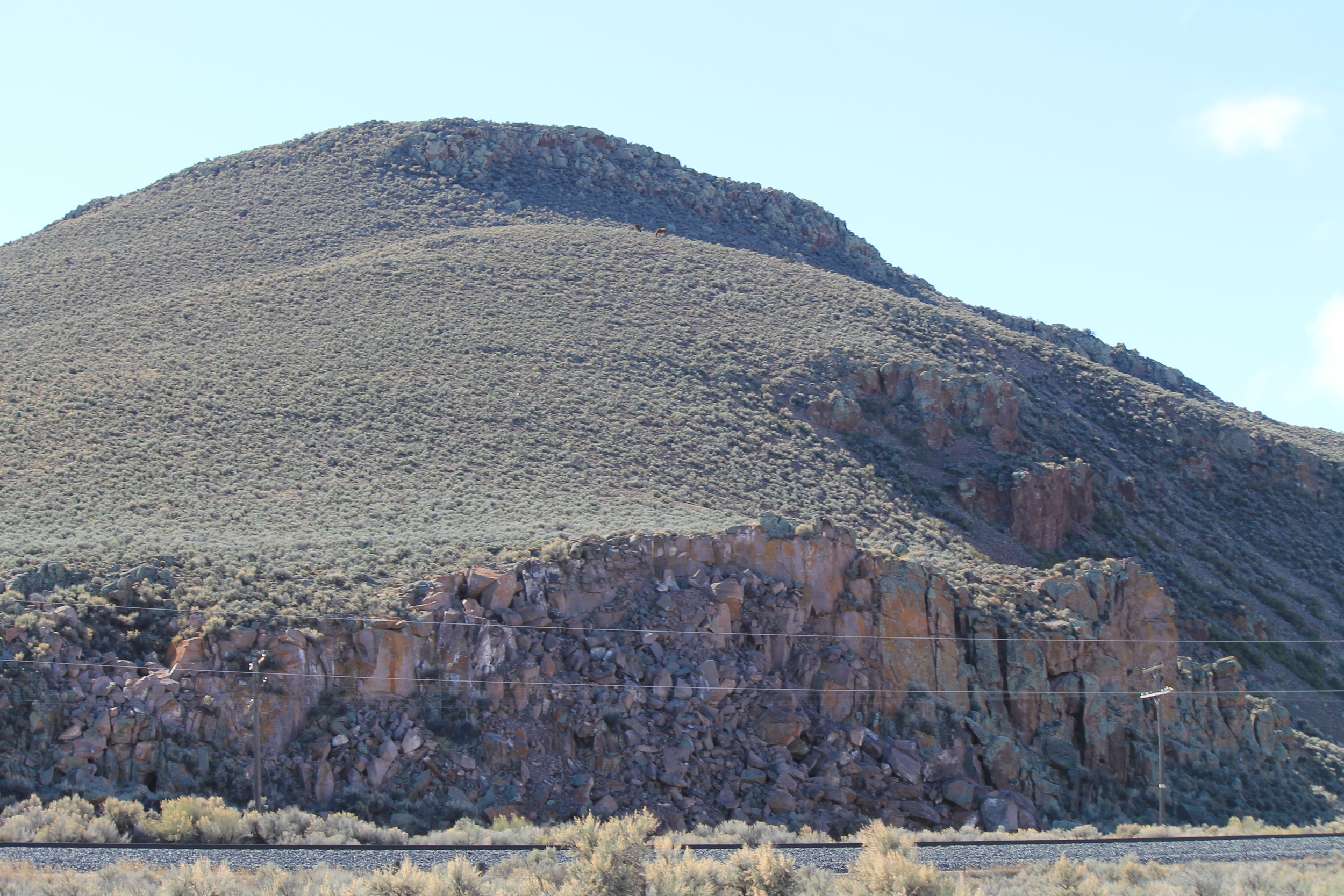 Two high on a hill, viewed from beneath Mt. Elinore