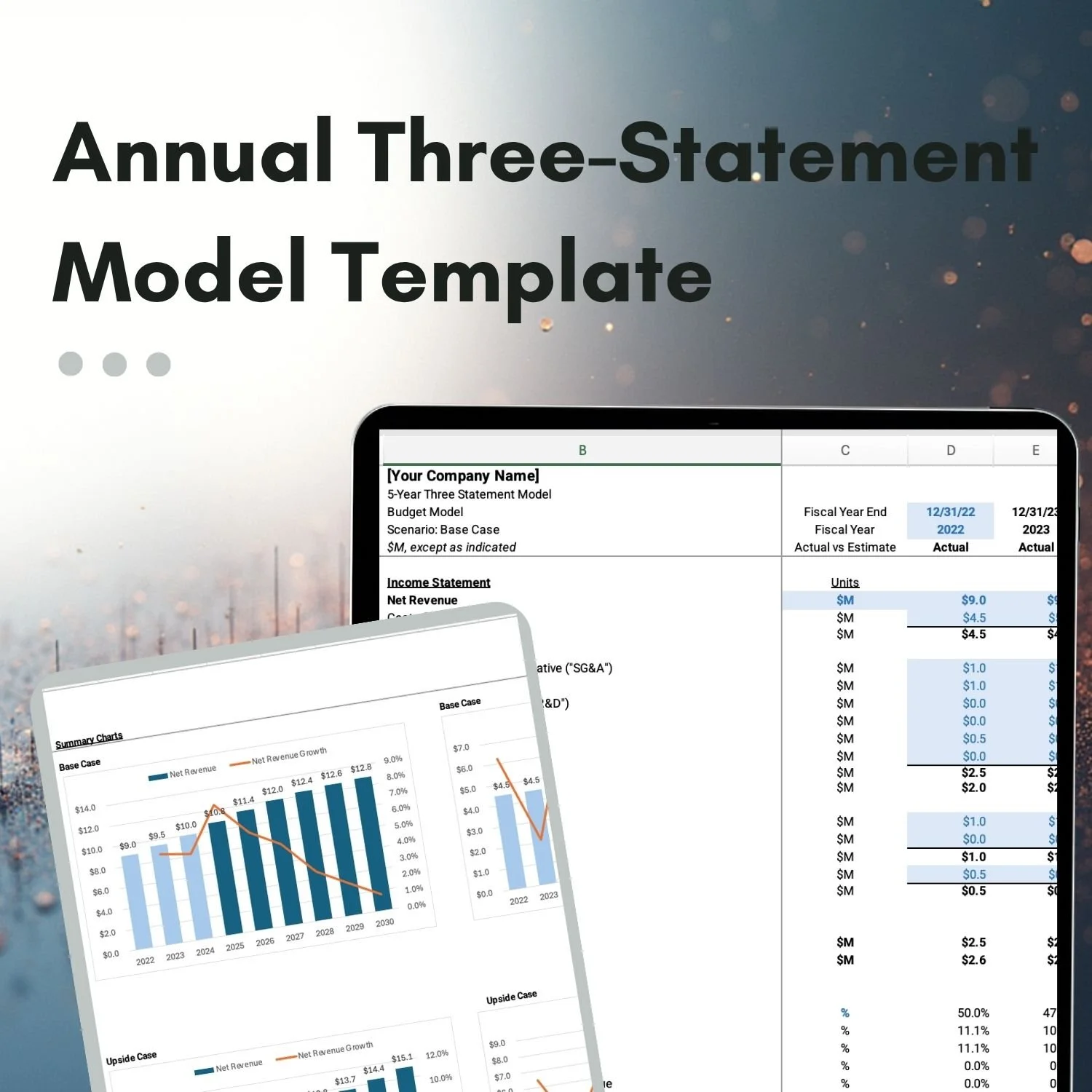 Annual Three-Statement Model Template