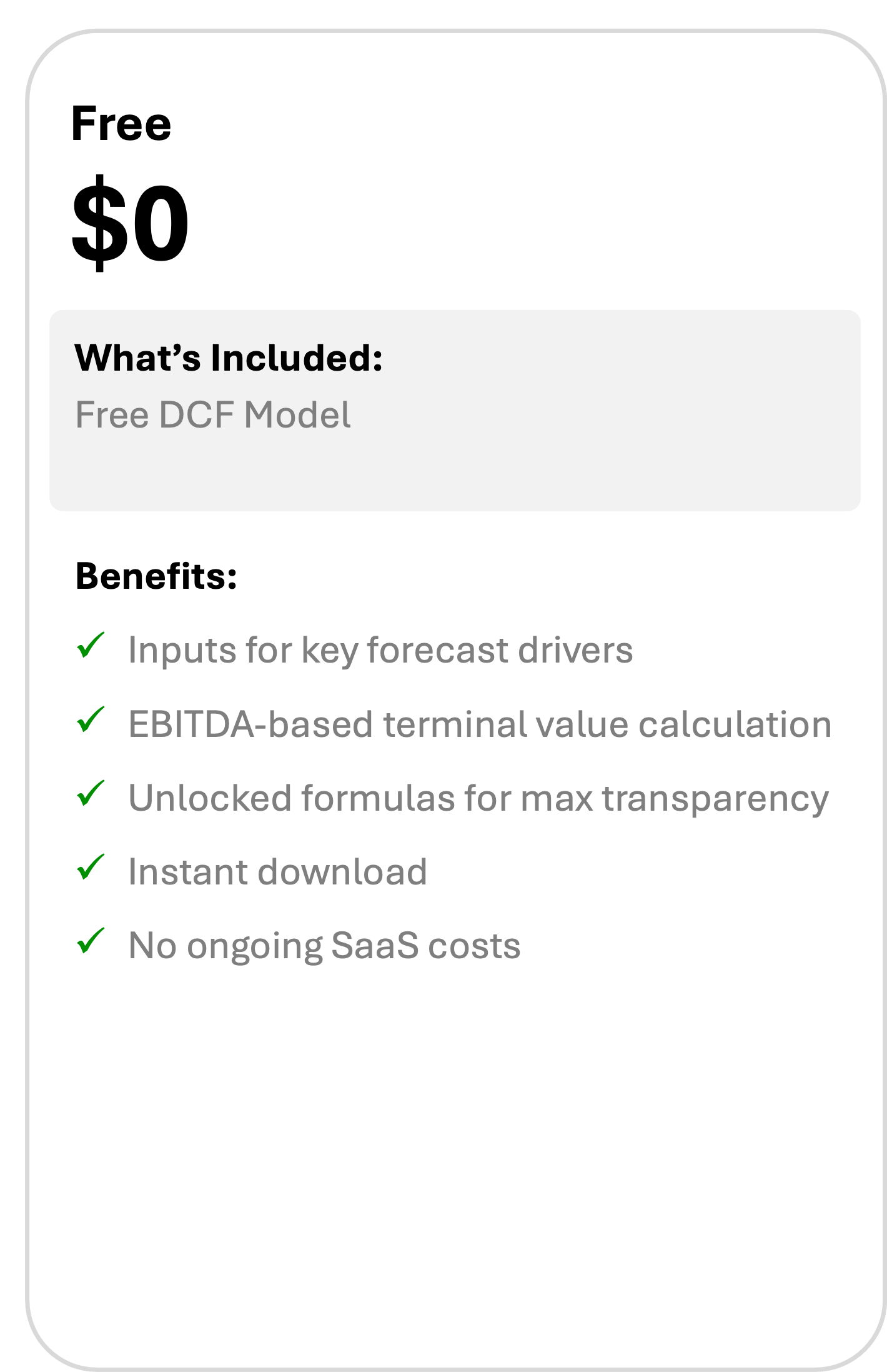Free DCF Model Template | Keene Advisors