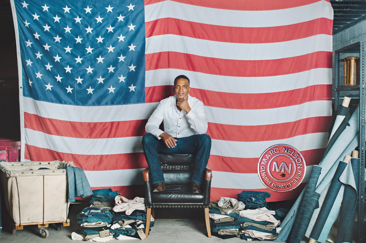 Founder, Marcus Hall, photograph courtesy of Marc Nelson Denim