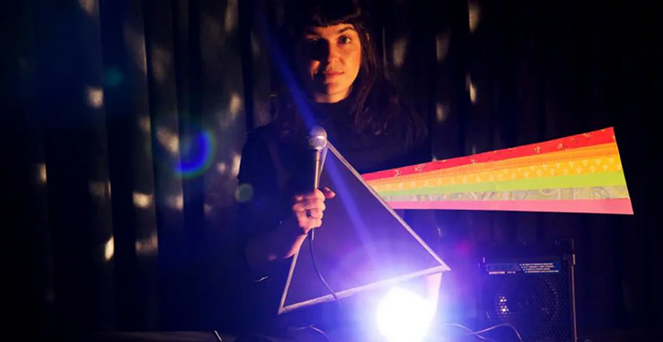 Video still from “Let Your Light Shine” film by Jodie Mack