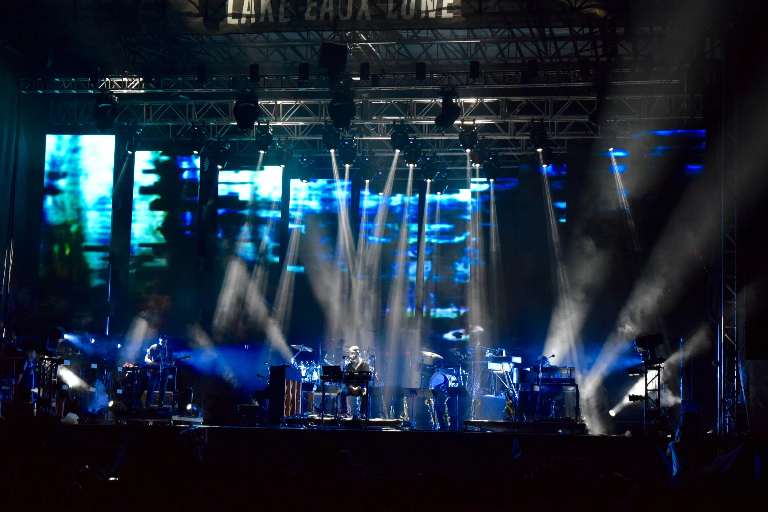 Bon Iver debuting "22, A Million" live at Eaux Claires 2016, photograph by Anmol Gupta